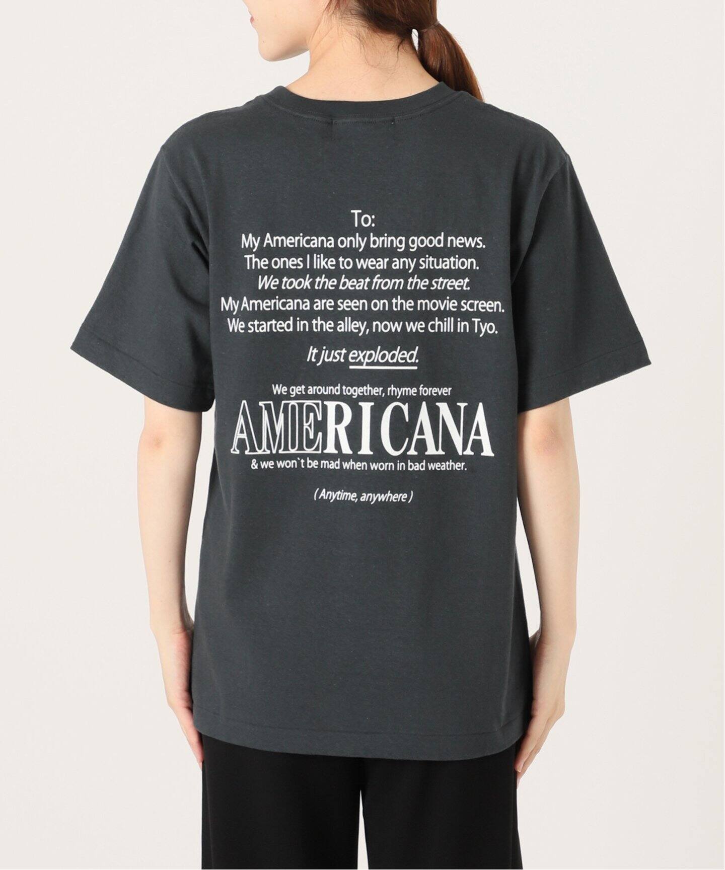Americana/アメリカーナ】AMRCN T-SH（Tシャツ／カットソー）｜L  