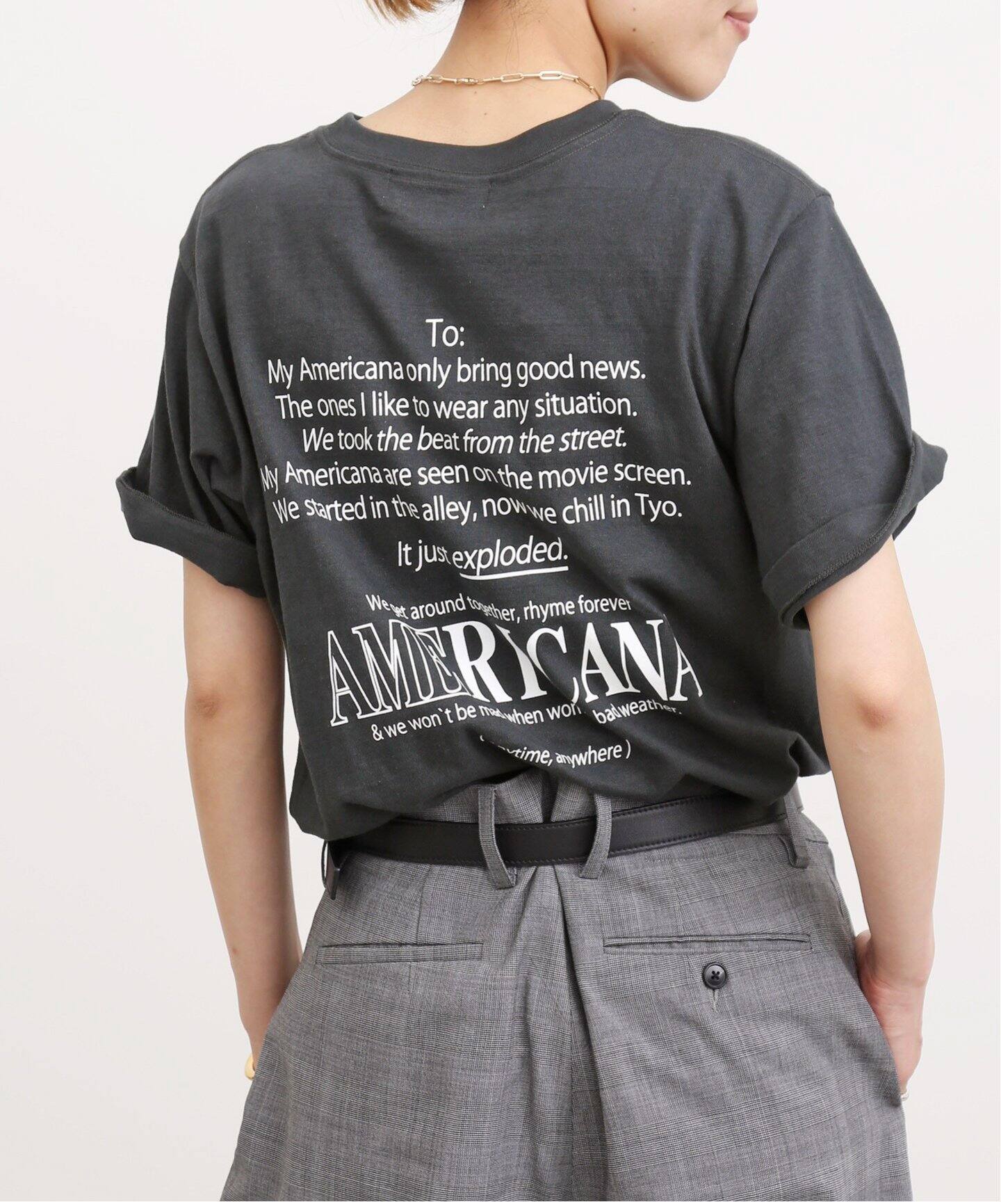 Americana/アメリカーナ】AMRCN T-SH（Tシャツ／カットソー）｜L  