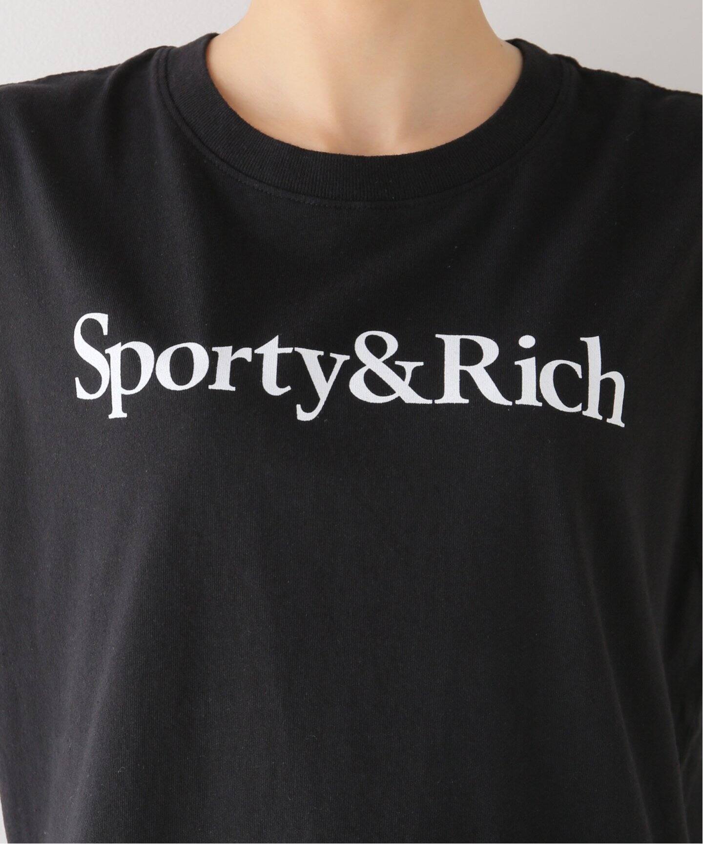 SPORTY&RICH/スポーティアンドリッチ】SERIF LOGO MUSCLE TEE（Tシャツ  