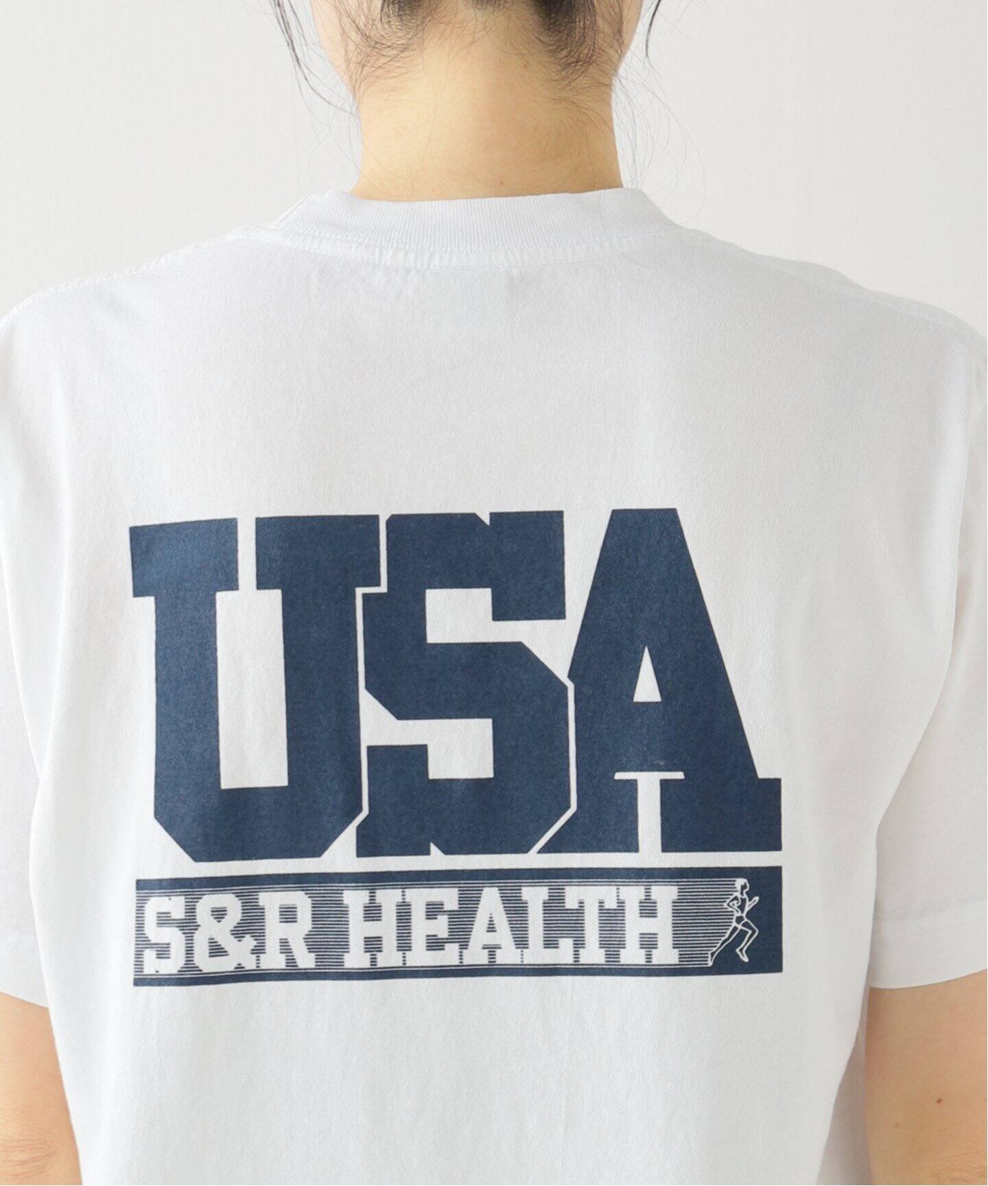 SPORTY&RICH】スポーティアンドリッチ】 TEAM USA T-SHIRT（Tシャツ 