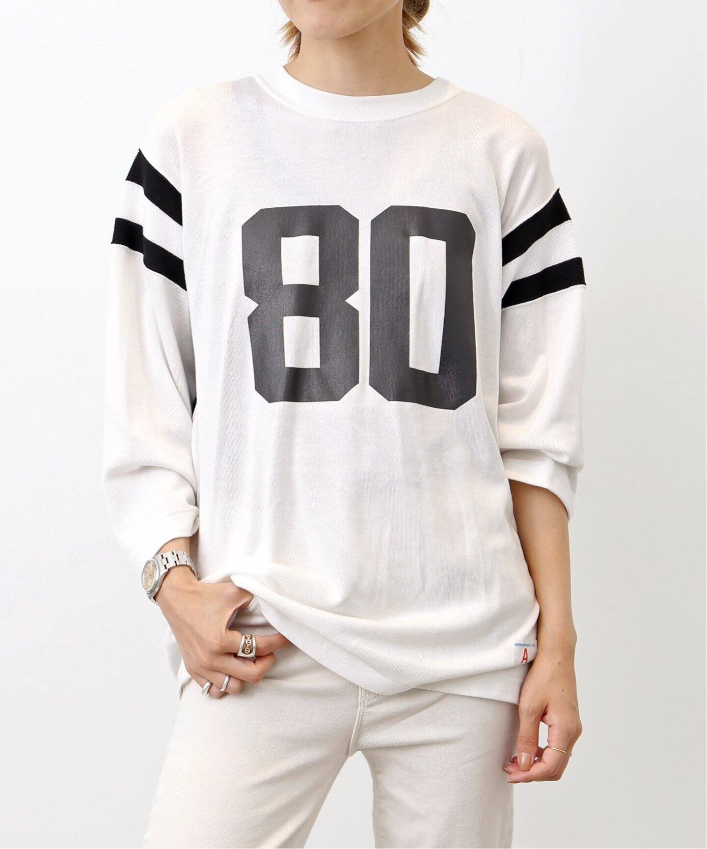 AMERICANA/アメリカーナ】 80 PRINT FOOTBALL T SHIRT（Tシャツ 