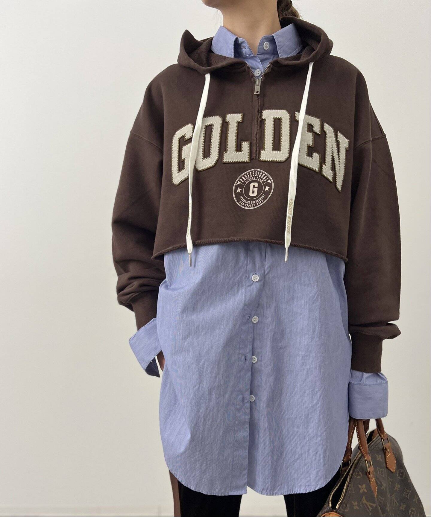GOLDEN GOOSE / ゴールデングース】HOODIE CROPPED SWEAT（スウェット  