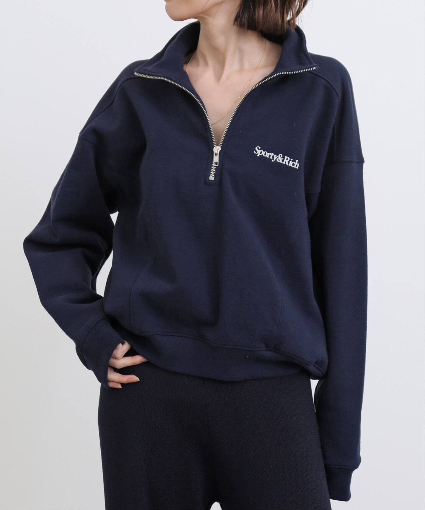 SPORTY&RICH/スポーティアンドリッチ】New Health QT ZIP SWEAT  