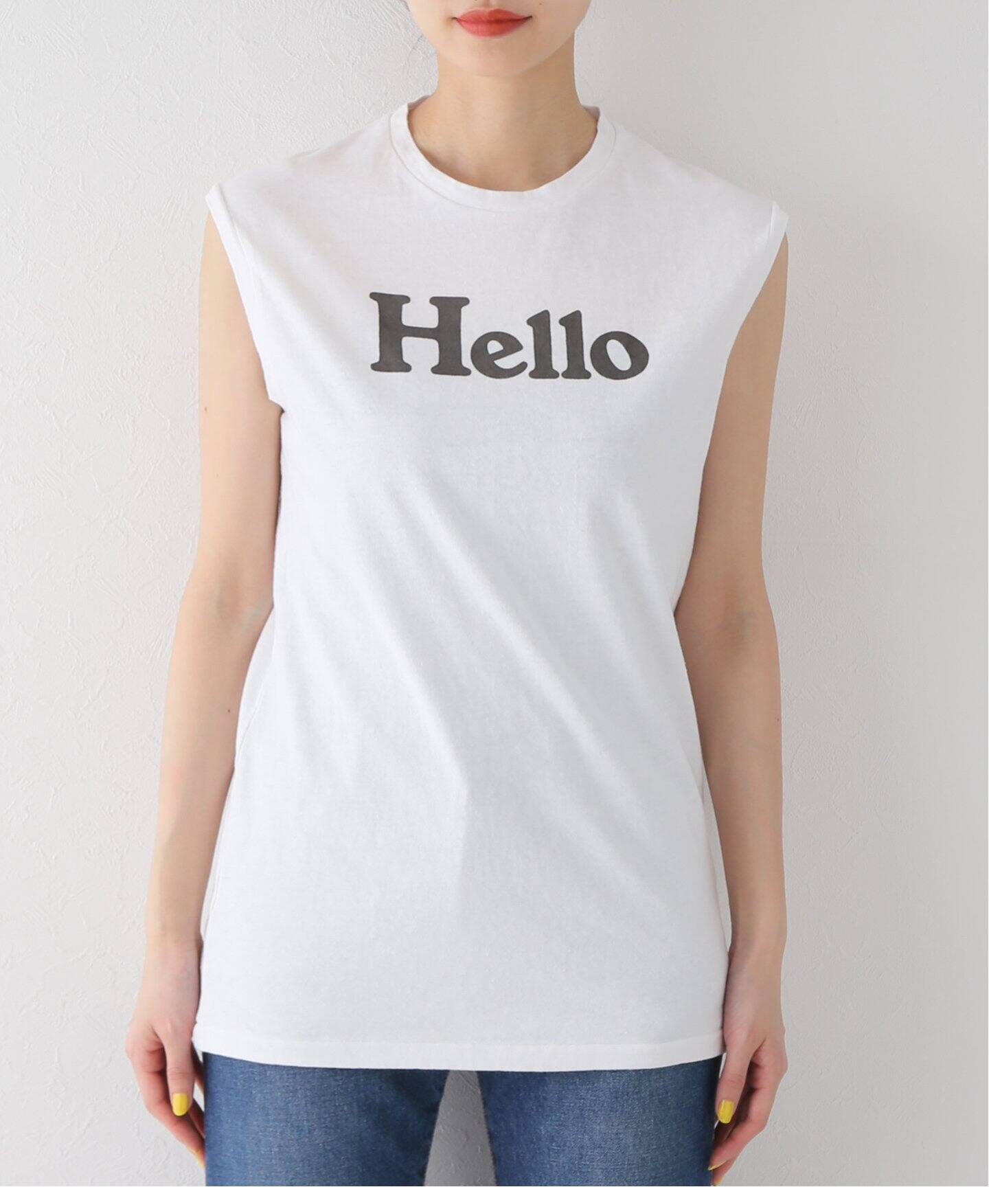 MADISONBLUE/マディソンブルー】HELLO NO SLEEVE TEE（タンクトップ  