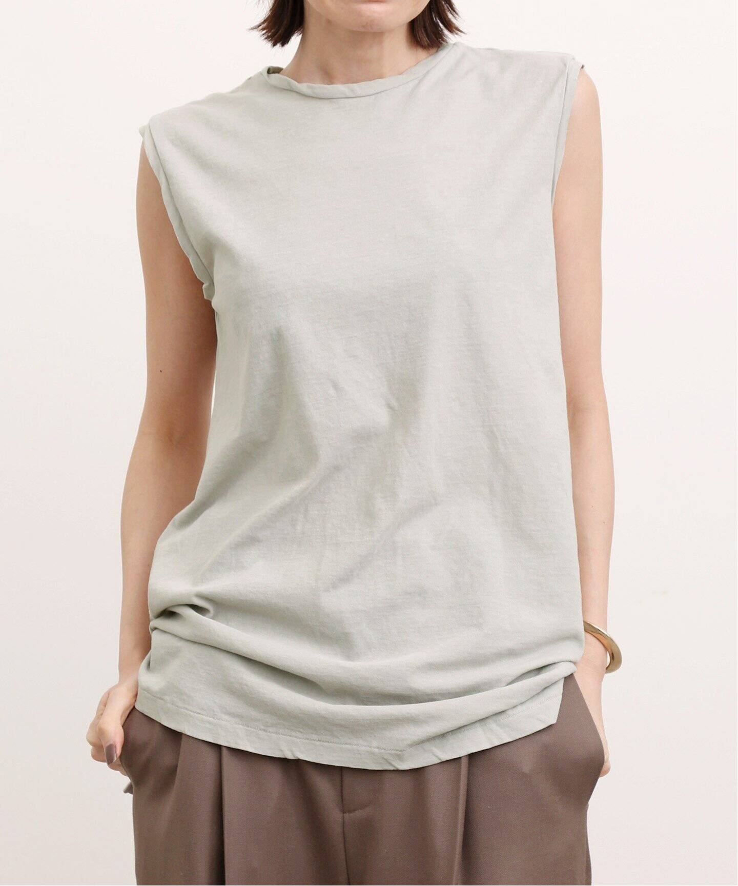 GREYCHORD/グレーコード】Nosleeve T-SH（Tシャツ／カットソー）｜L 
