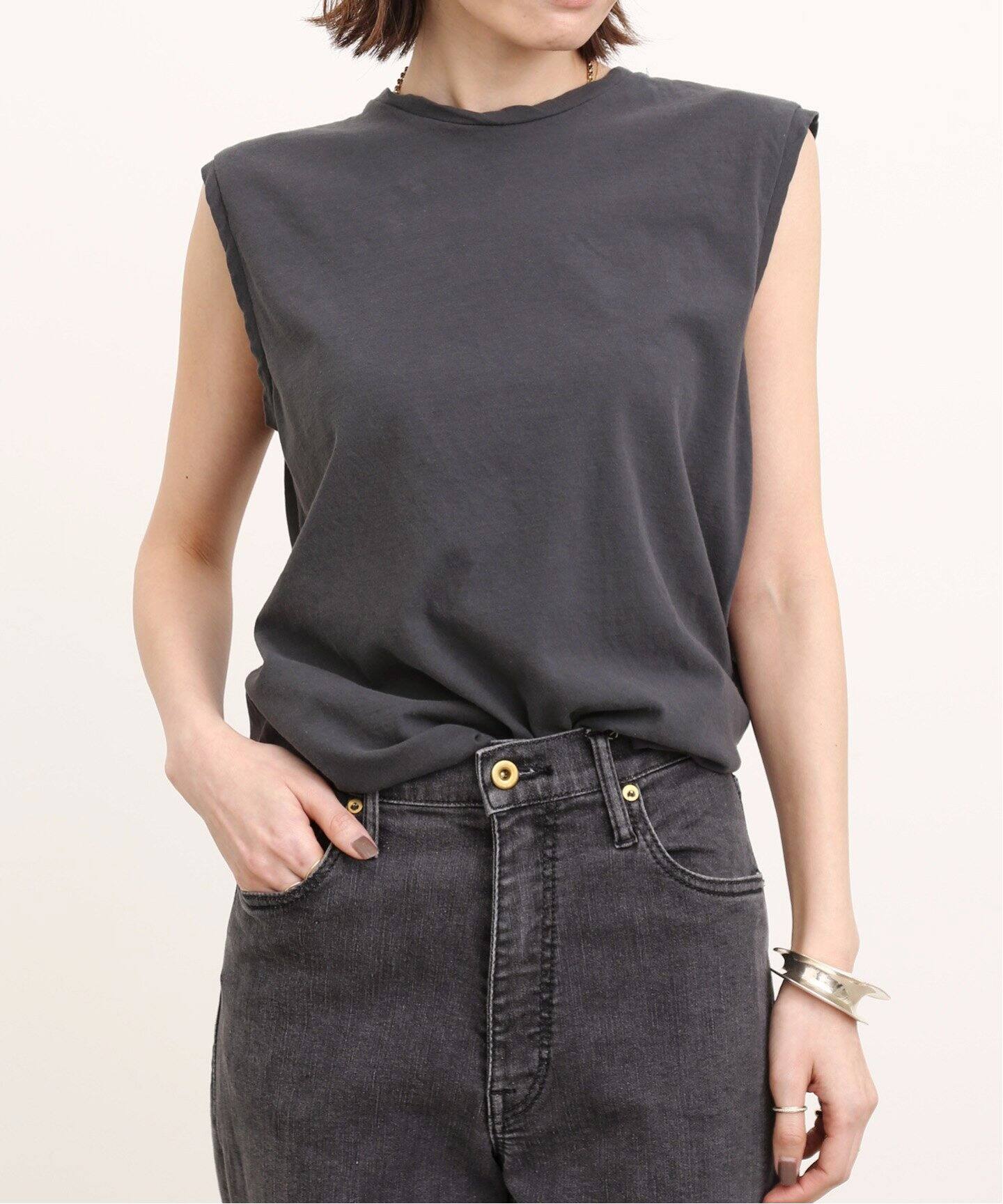 GREYCHORD/グレーコード】Nosleeve T-SH（Tシャツ／カットソー）｜L 