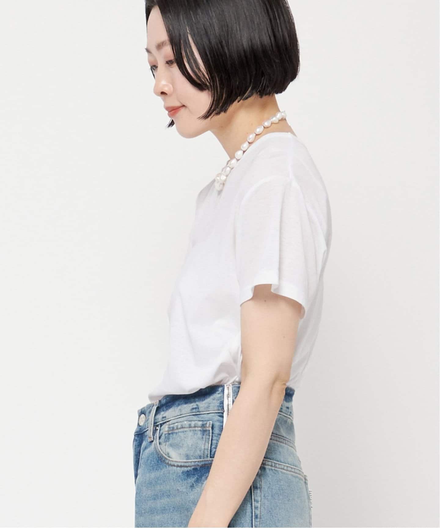 【最終値下げ】新品未使用タグ付き AP STUDIO シアーTシャツ ホワイト 追加)シアーTシャツ（Tシャツ／カットソー）｜AP STUDIO