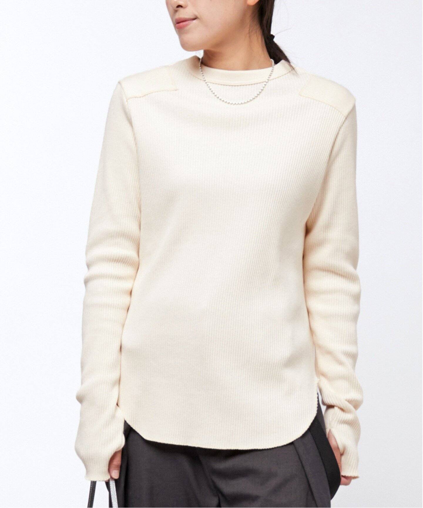 AMERICANA/アメリカーナ】ショルダーパッチプルオーバー（Tシャツ  