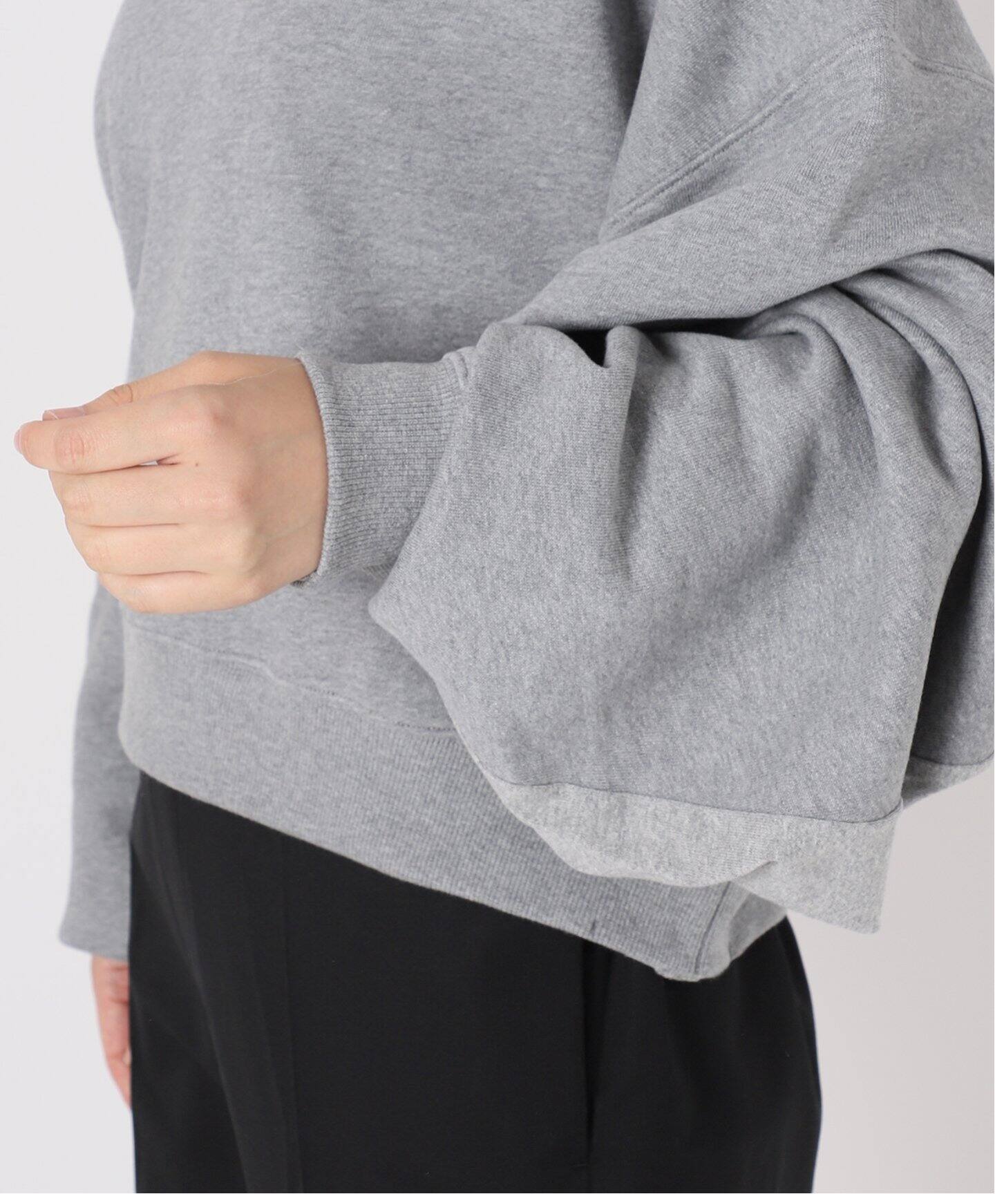 PRE_/プレ】別注cropped Big sleeve sweat Pullover（スウェット 