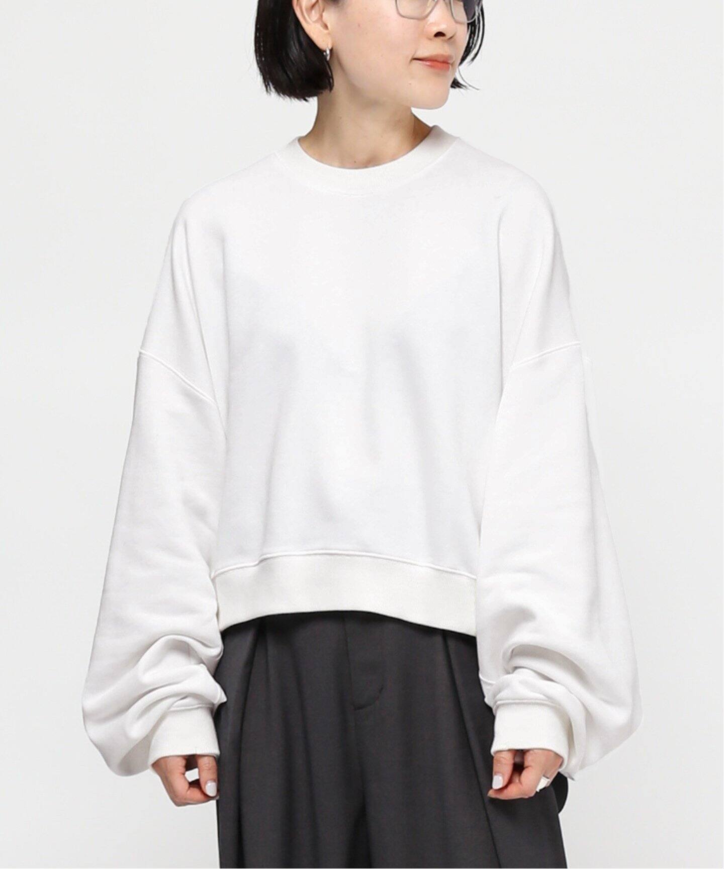 PRE_/プレ】別注cropped Big sleeve sweat Pullover（スウェット）｜AP 
