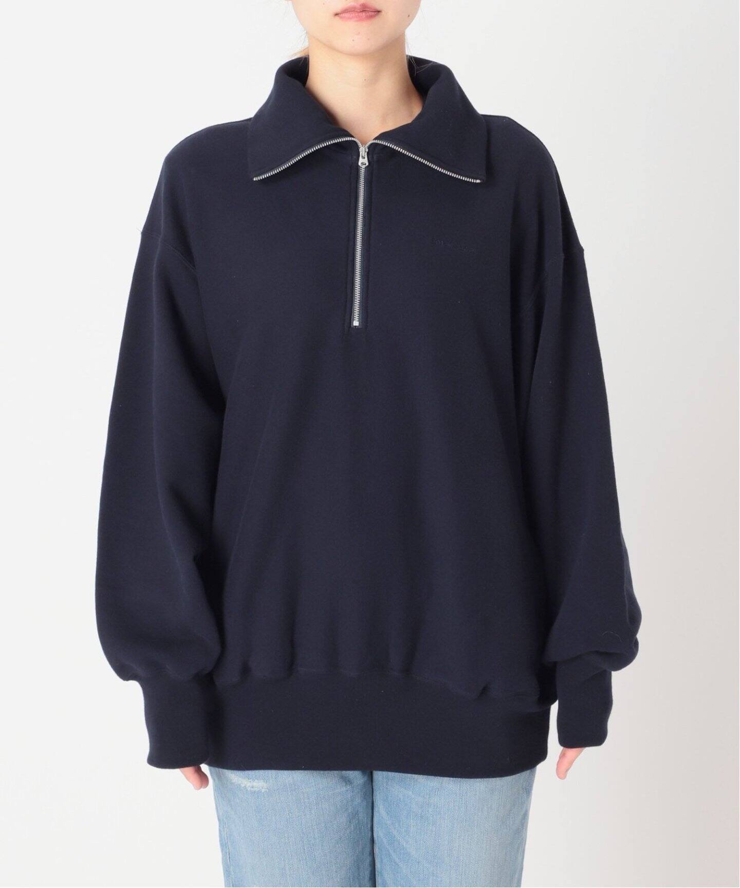 AMERICANA/アメリカーナ】 ハーフジップ スウェットプルオーバー  