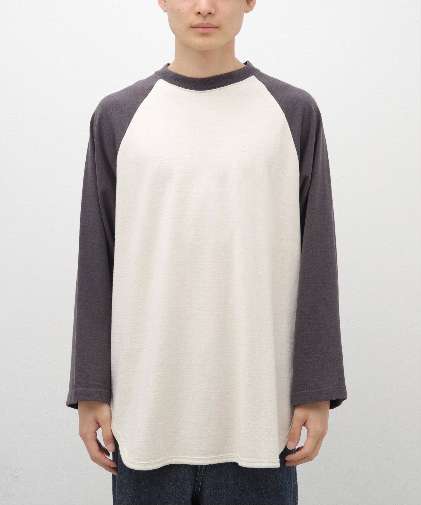 blurhms / ブラームス】C/SILK NEP BASEBALL RAGLAN TEE（Tシャツ 
