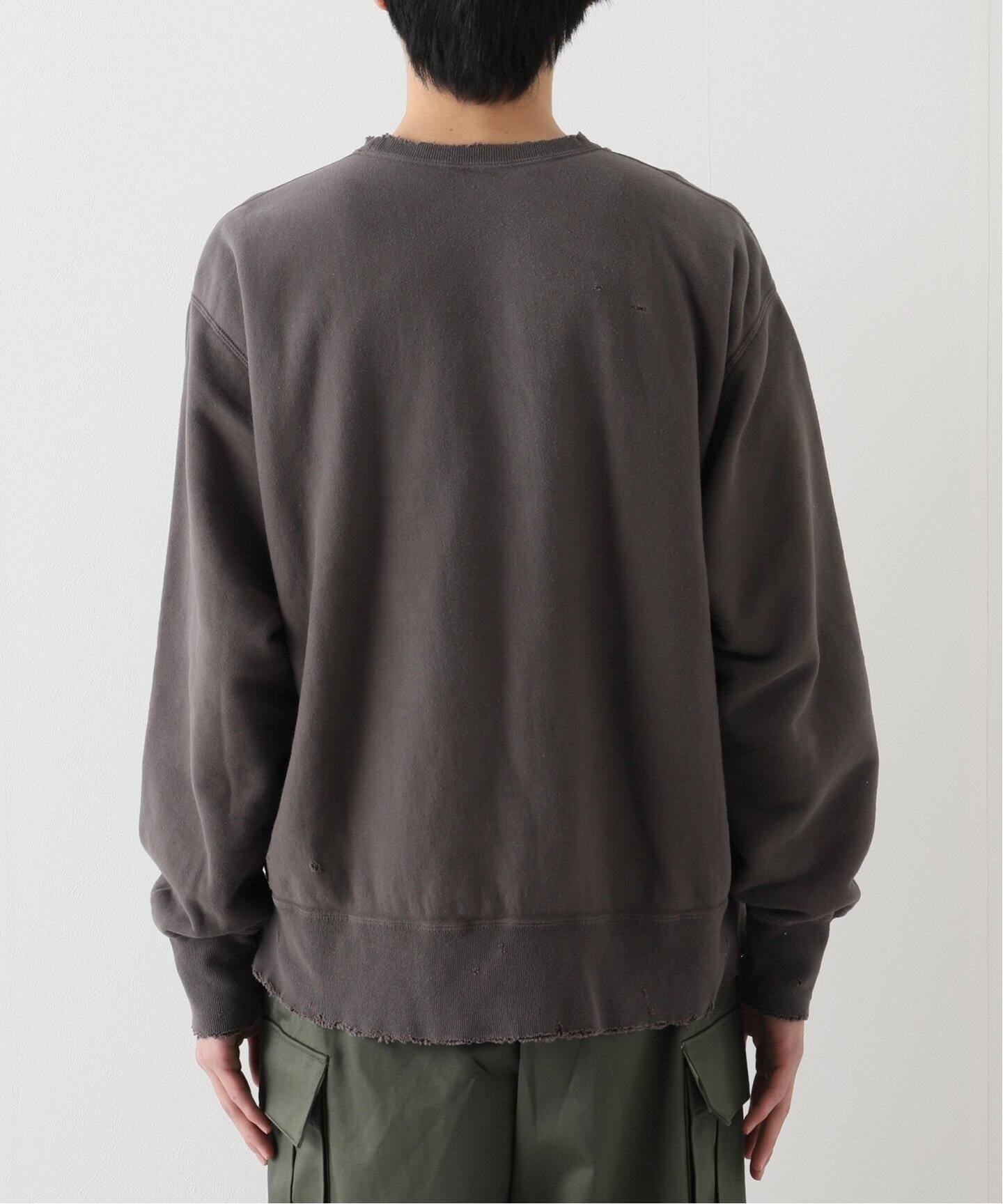 ANCELLM / アンセルム】DYED DAMAGE SWEAT SHIRT（スウェット）｜WISM 