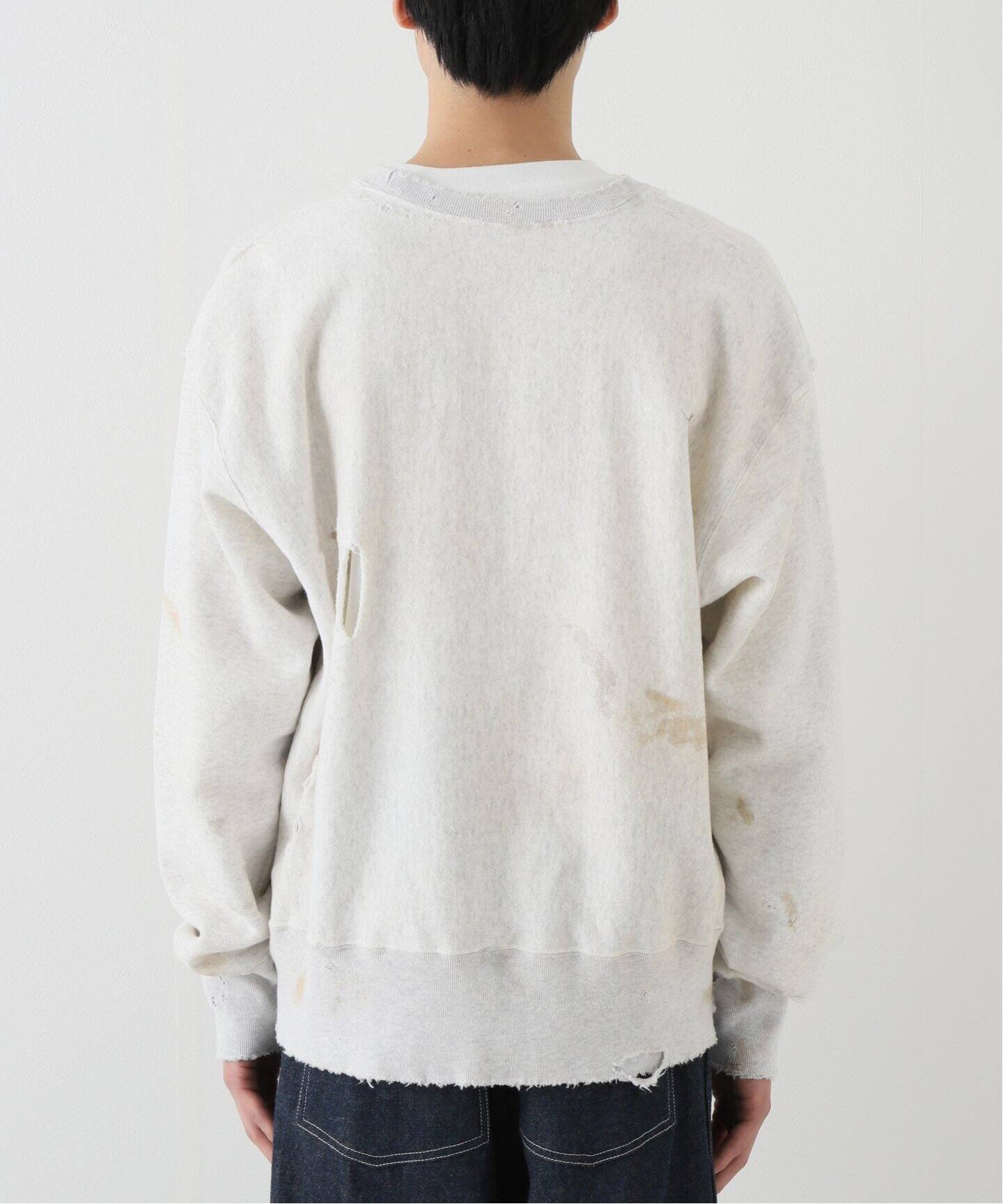 ANCELLM / アンセルム】 CRASH CREWNECK SWEAT SHIRT（スウェット  