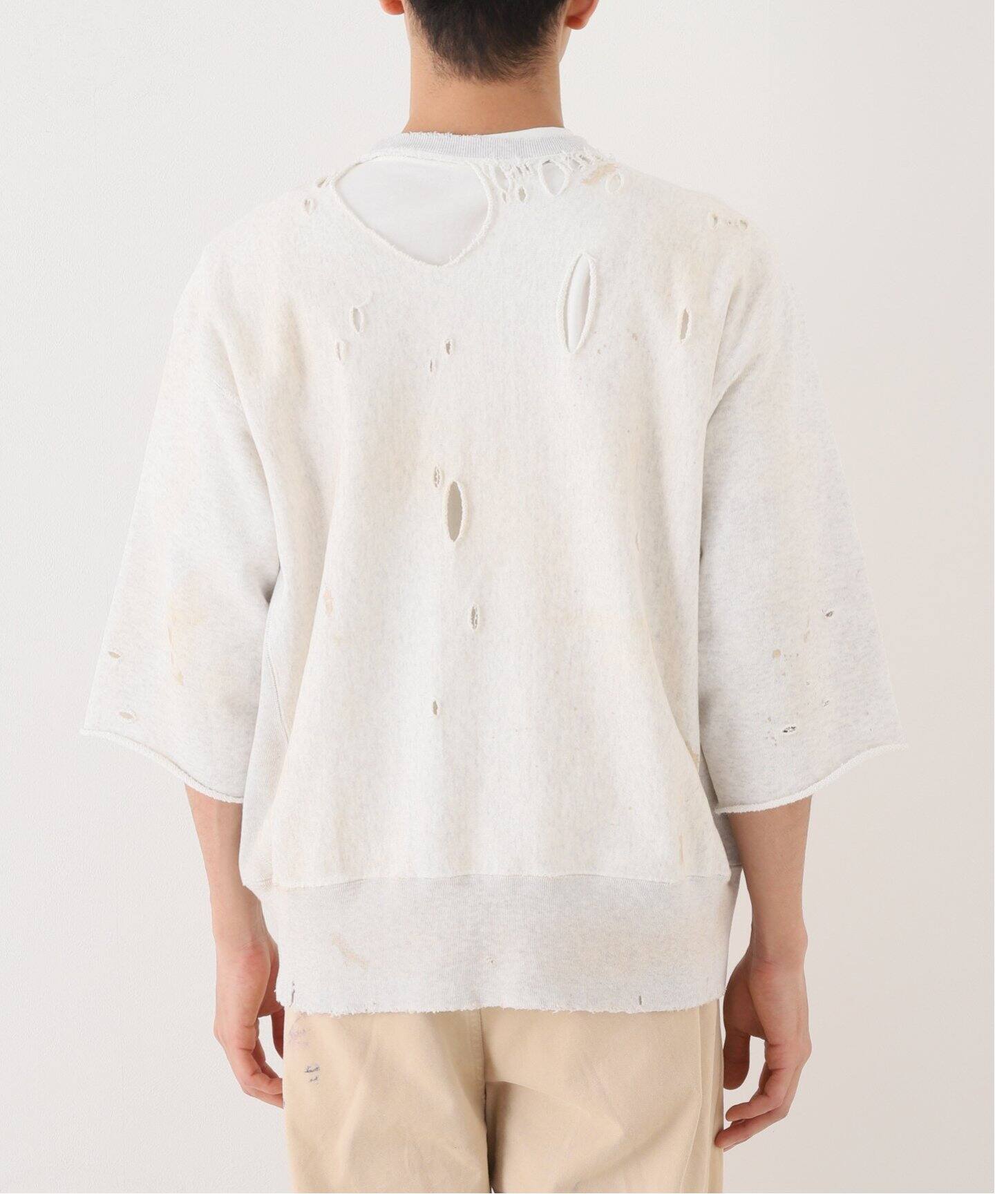 ANCELLM / アンセルム】CRASH CREWNECK 3/4 SLEEVE SWEAT（スウェット 