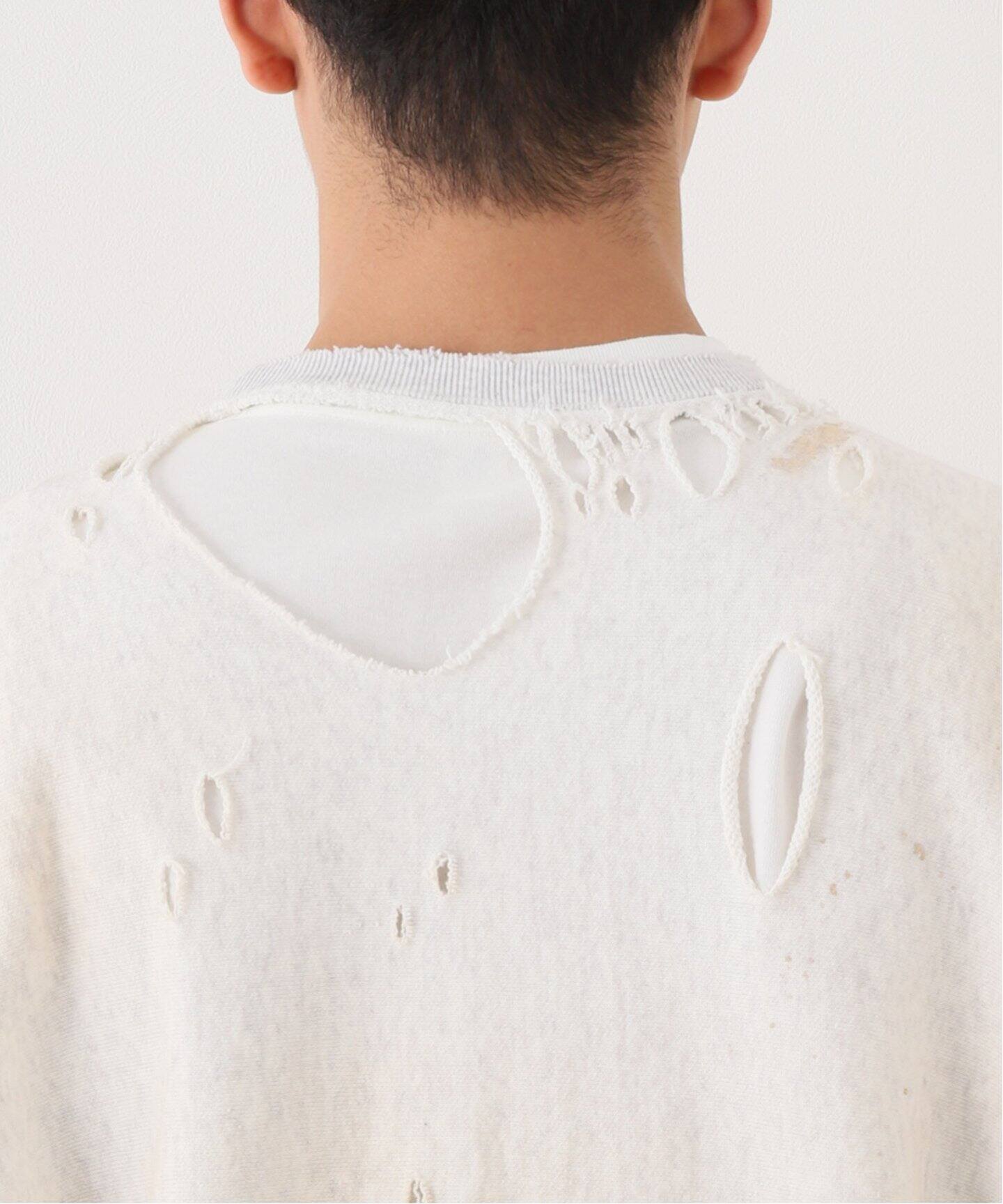 ANCELLM / アンセルム】CRASH CREWNECK 3/4 SLEEVE SWEAT（スウェット  