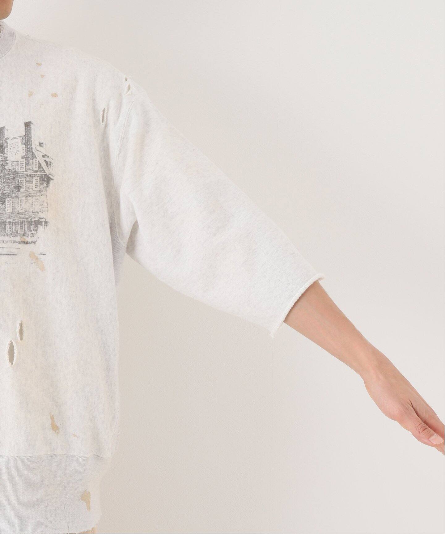ANCELLM / アンセルム】CRASH CREWNECK 3/4 SLEEVE SWEAT（スウェット 