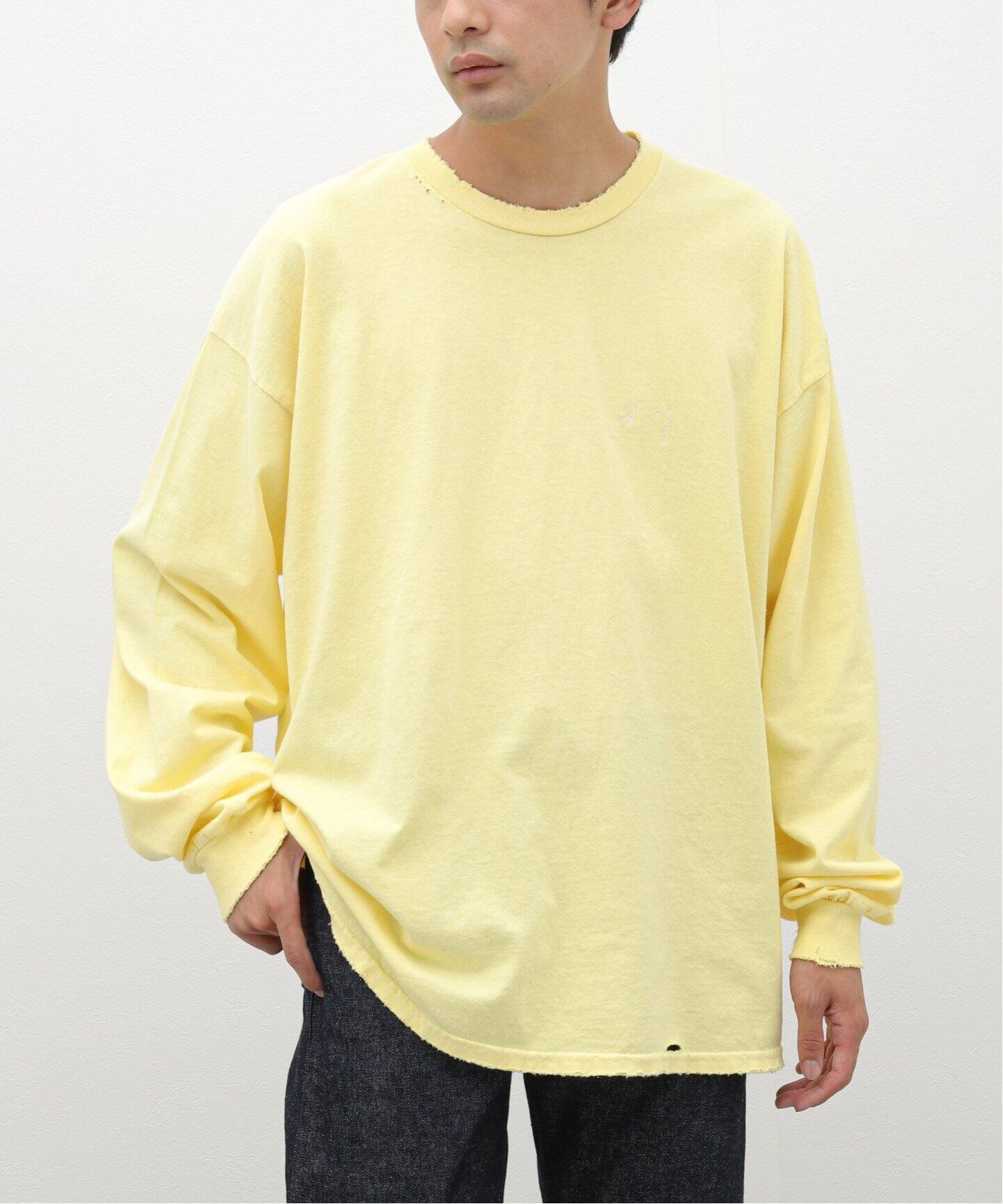 ANCELLM / アンセルム】EMBROIDERY DYED LS T-SHIRT（Tシャツ 