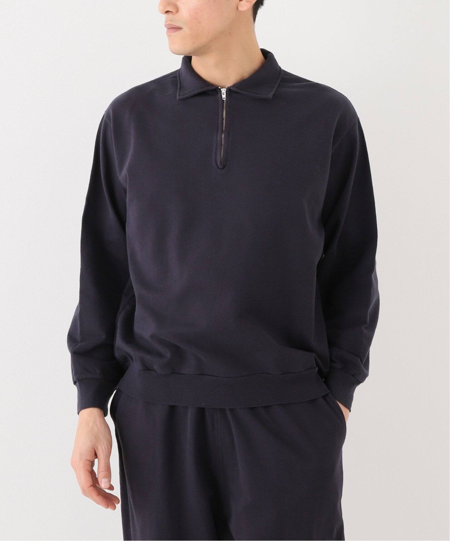 comoli / コモリ】コットンシルクジャージ ハーフジップPO（スウェット  