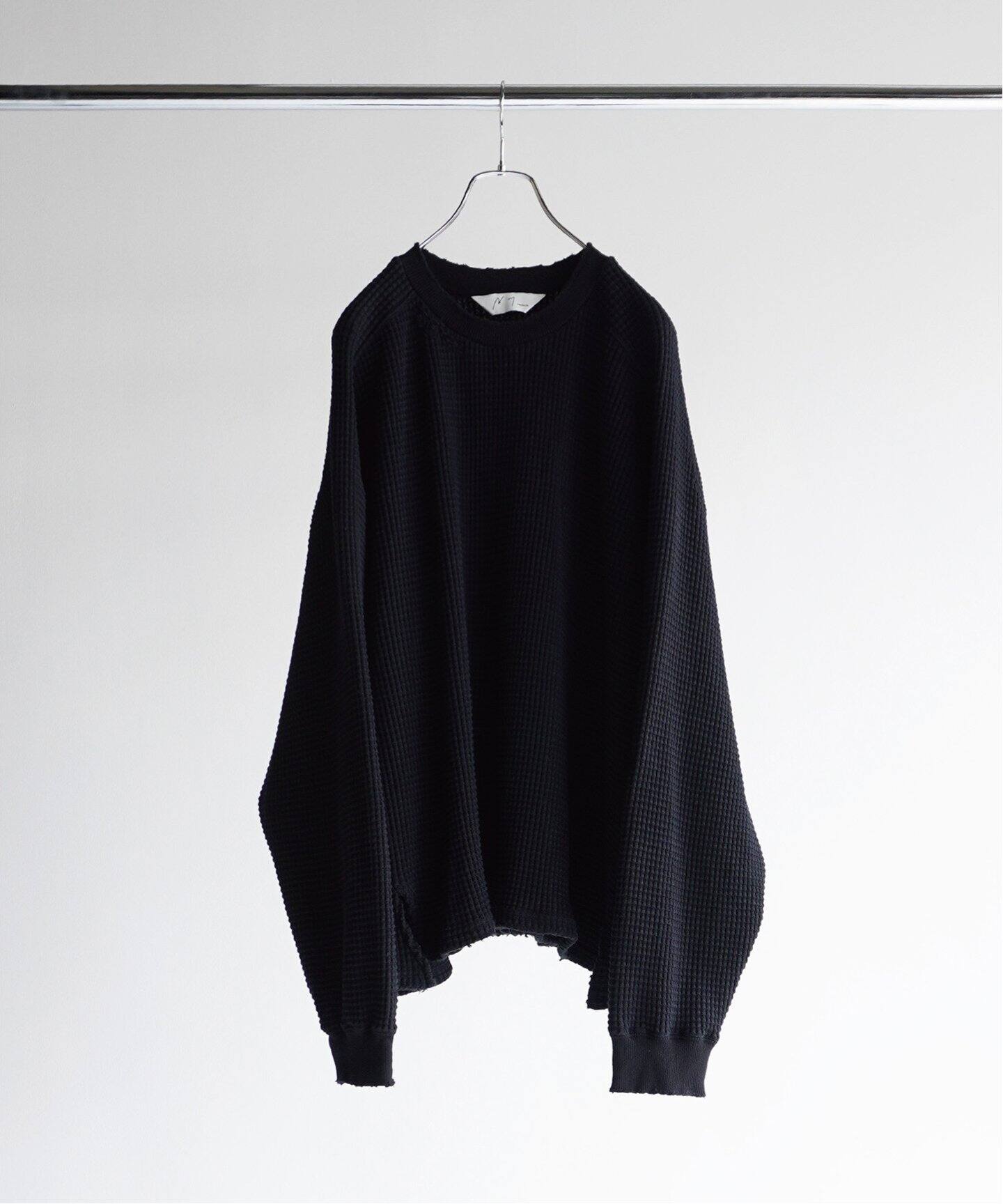 ANCELLM / アンセルム】DAMAGE HEAVY WAFFLE OVERSIZED LS（Tシャツ 