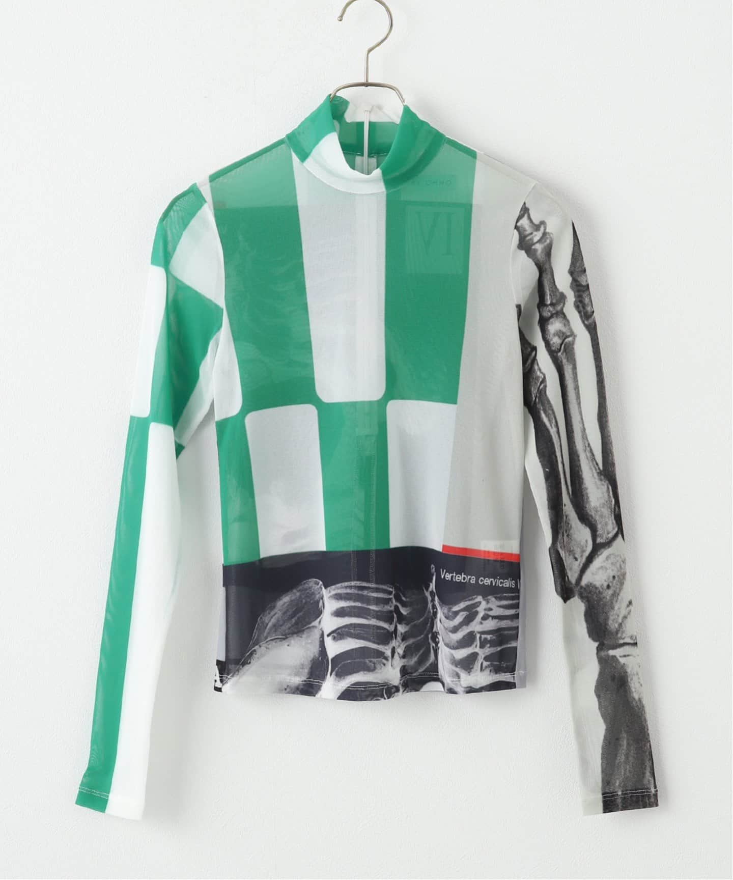 yohei ohno graphic mesh tops-