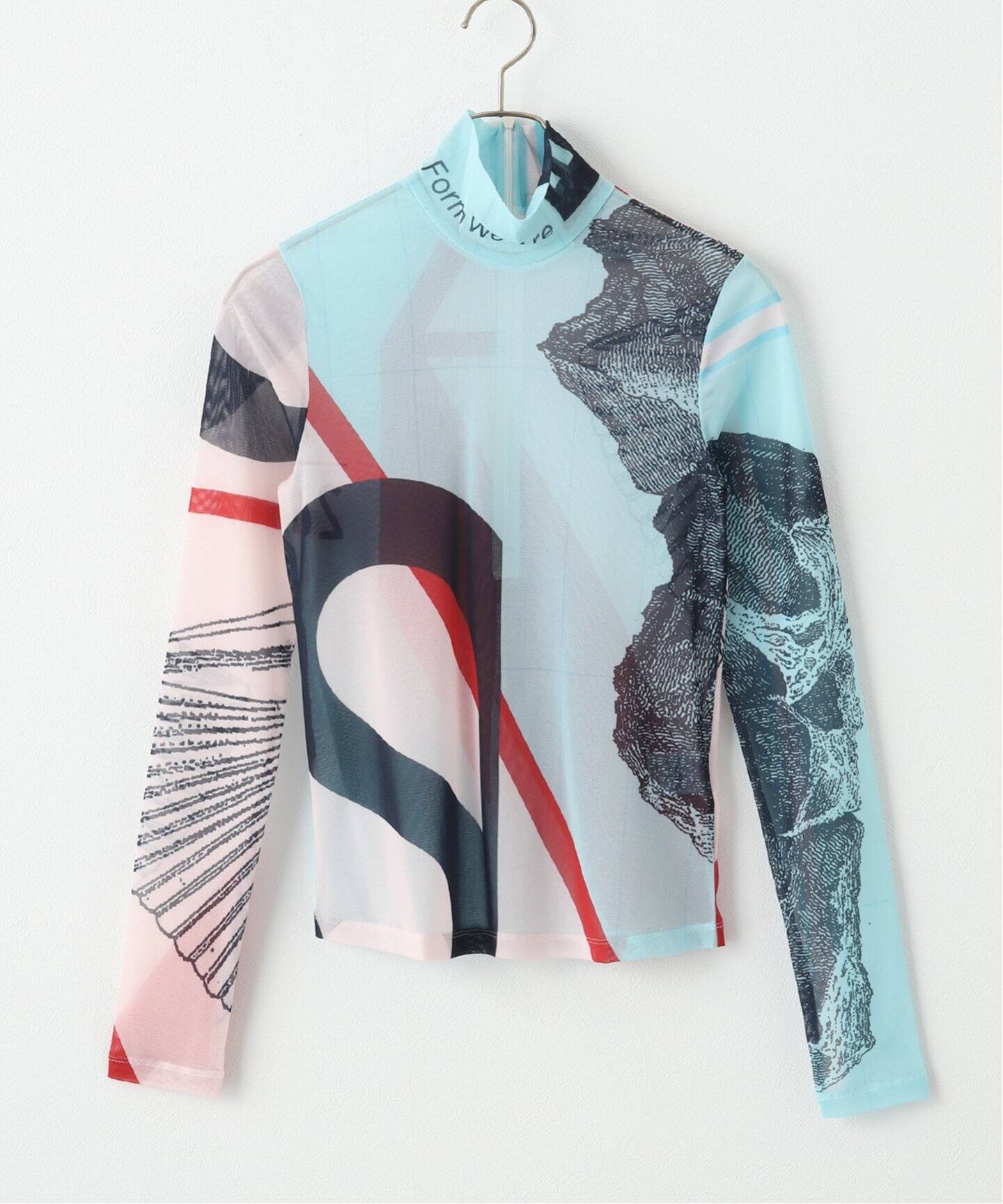YOHEI OHNO / ヨウヘイオオノ】Graphic Mesh Top（Tシャツ／カットソー 