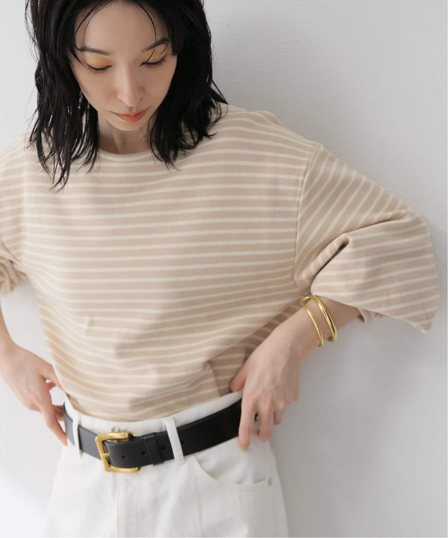 タックスリーブ ボーダープルオーバー（Tシャツ／カットソー