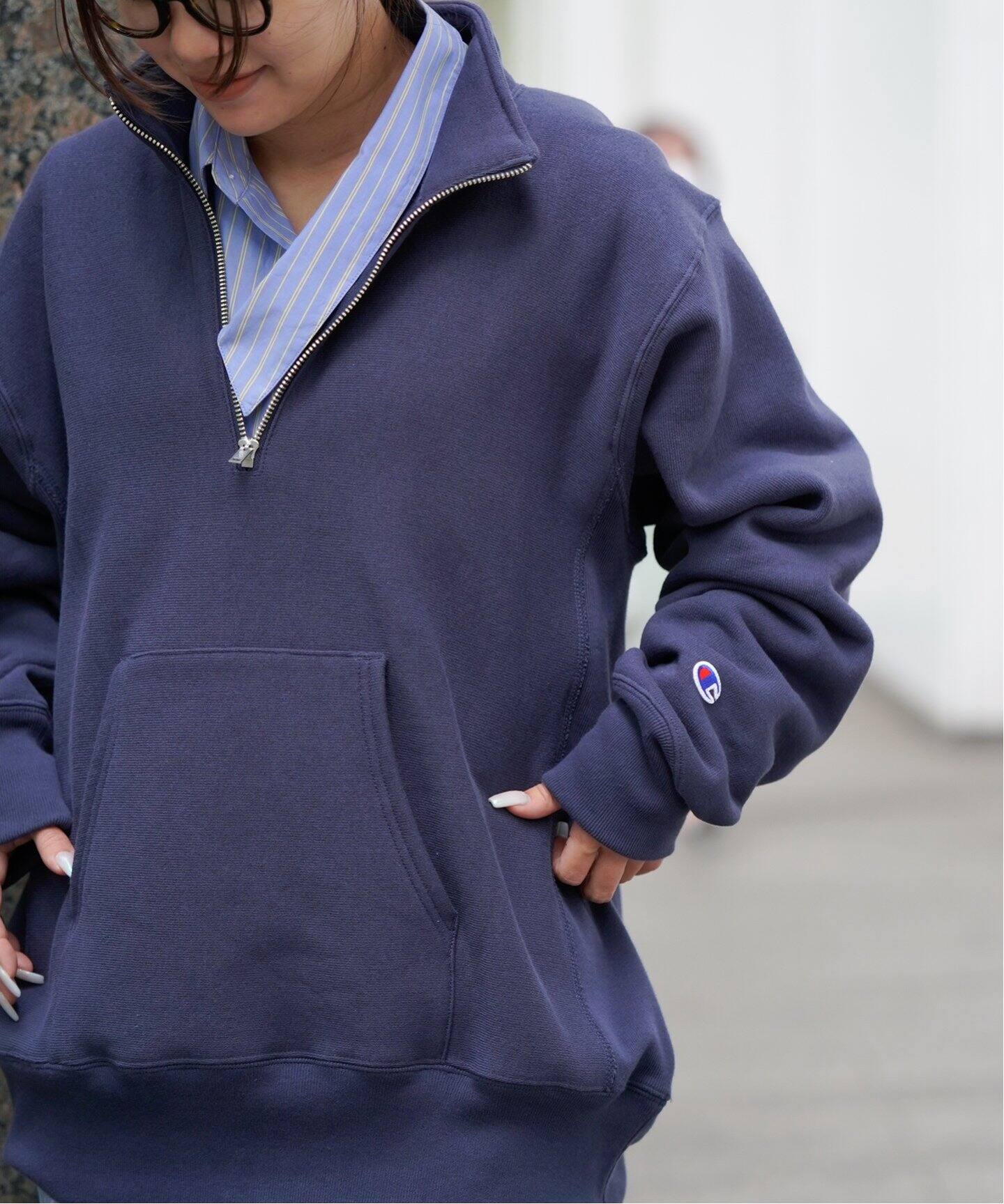 Champion / チャンピオン】 REVERSE WEAVE HALF ZIP SWEAT（スウェット 