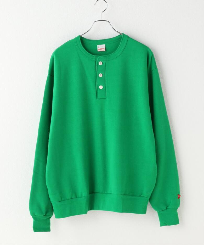 Healthknit / ヘルスニット】 Classic Sweat Henley L/S（Tシャツ 