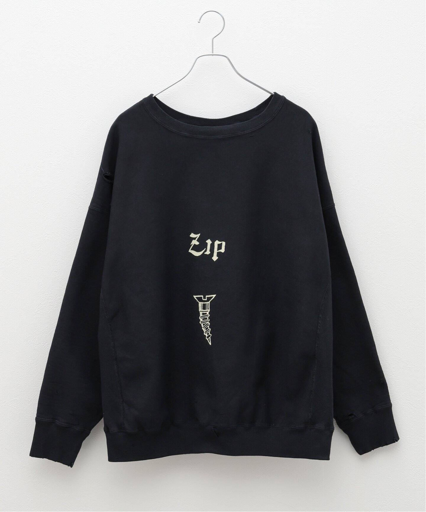 BOWWOW / バウワウ】 ZIP DAMAGED CREW SWEAT（スウェット）｜JOINT 
