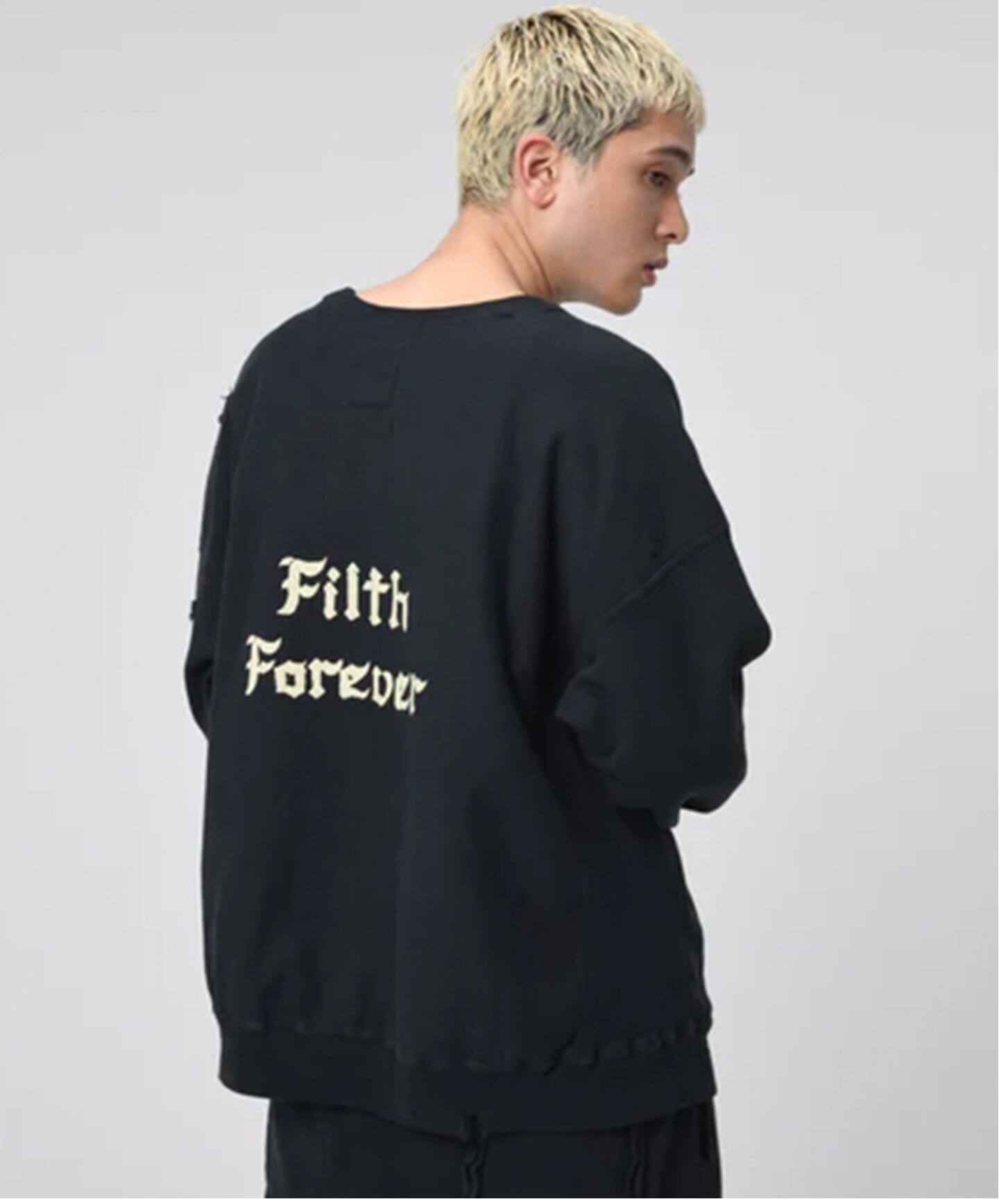 BOWWOW バウワウZIP DAMAGED CREW SWEAT Lサイズ 【公式通販】