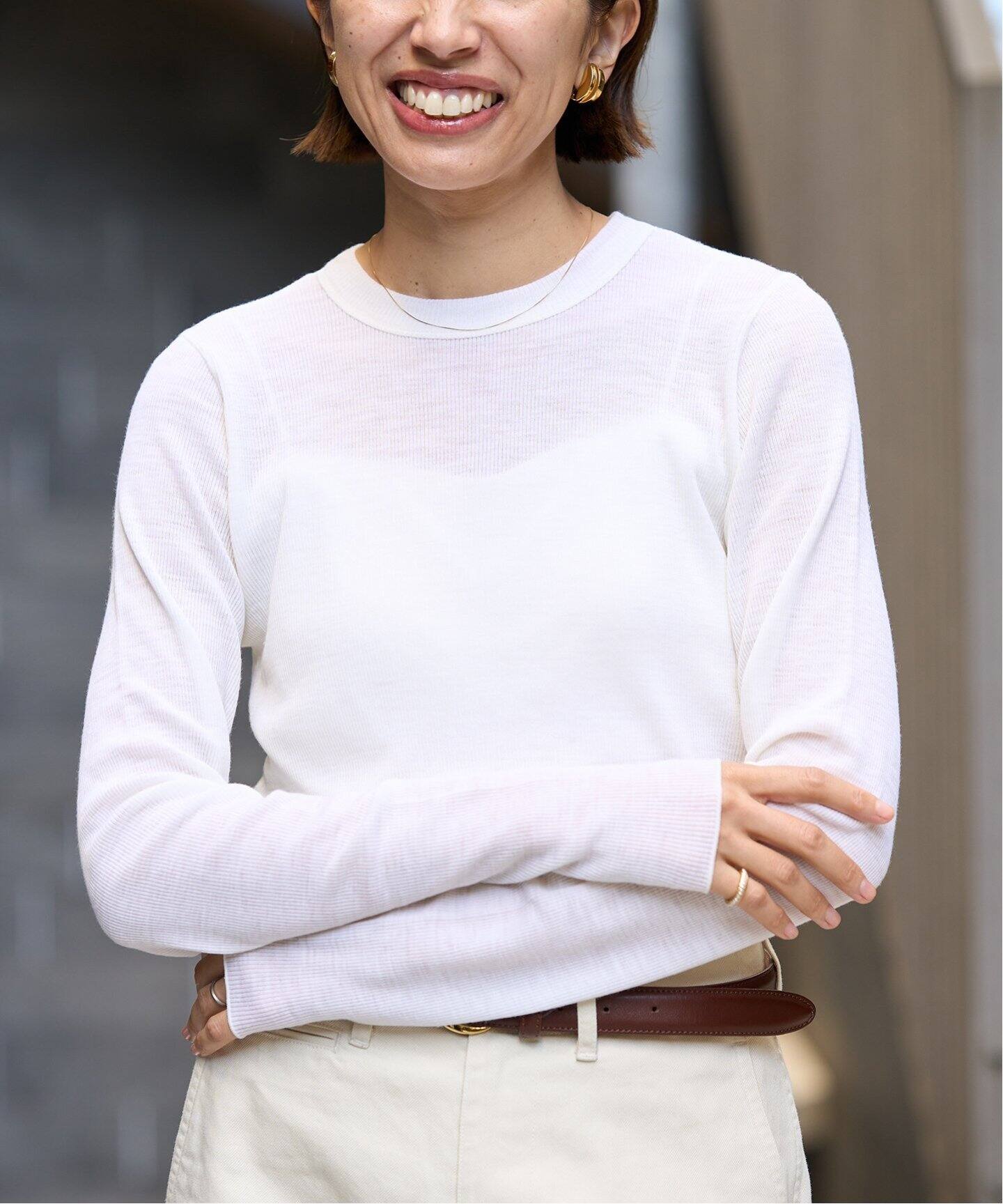 ウォッシャブルウールクルーネックプルオーバー（Tシャツ／カットソー  