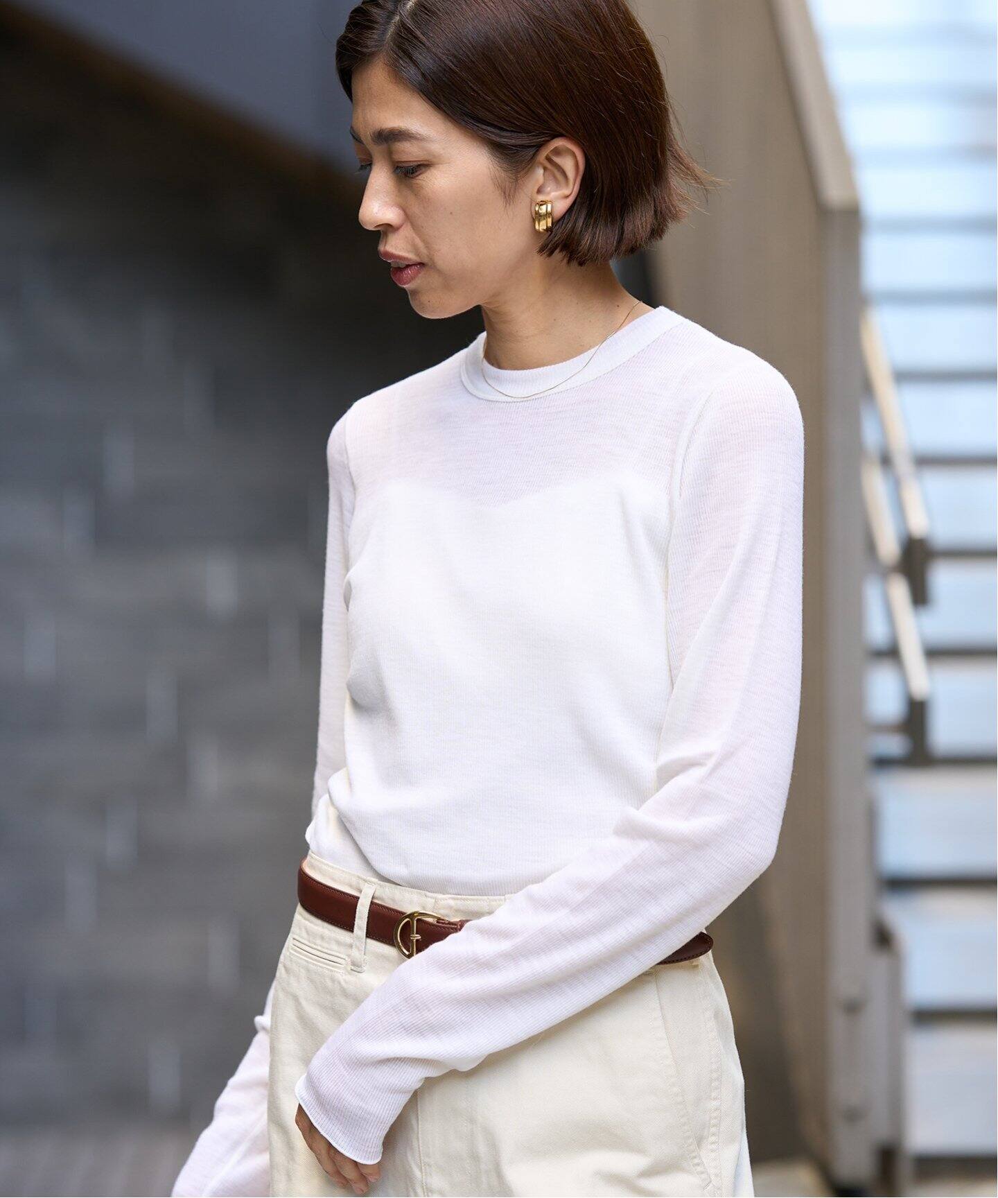 ウォッシャブルウールクルーネックプルオーバー（Tシャツ／カットソー  