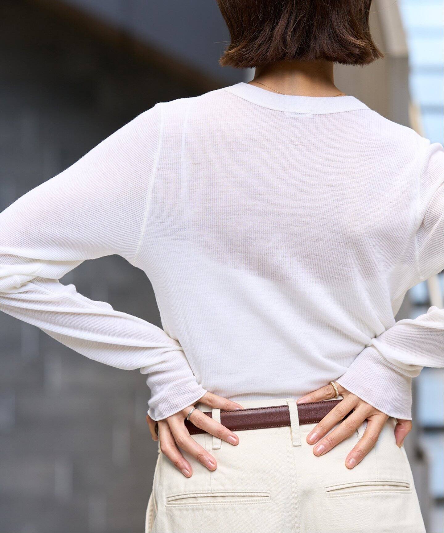 ウォッシャブルウールクルーネックプルオーバー（Tシャツ／カットソー  