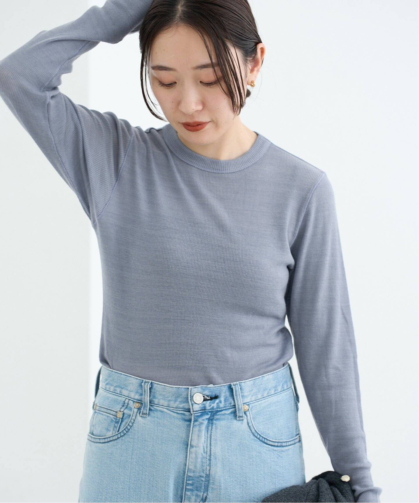 ウォッシャブルウールクルーネックプルオーバー（Tシャツ／カットソー  