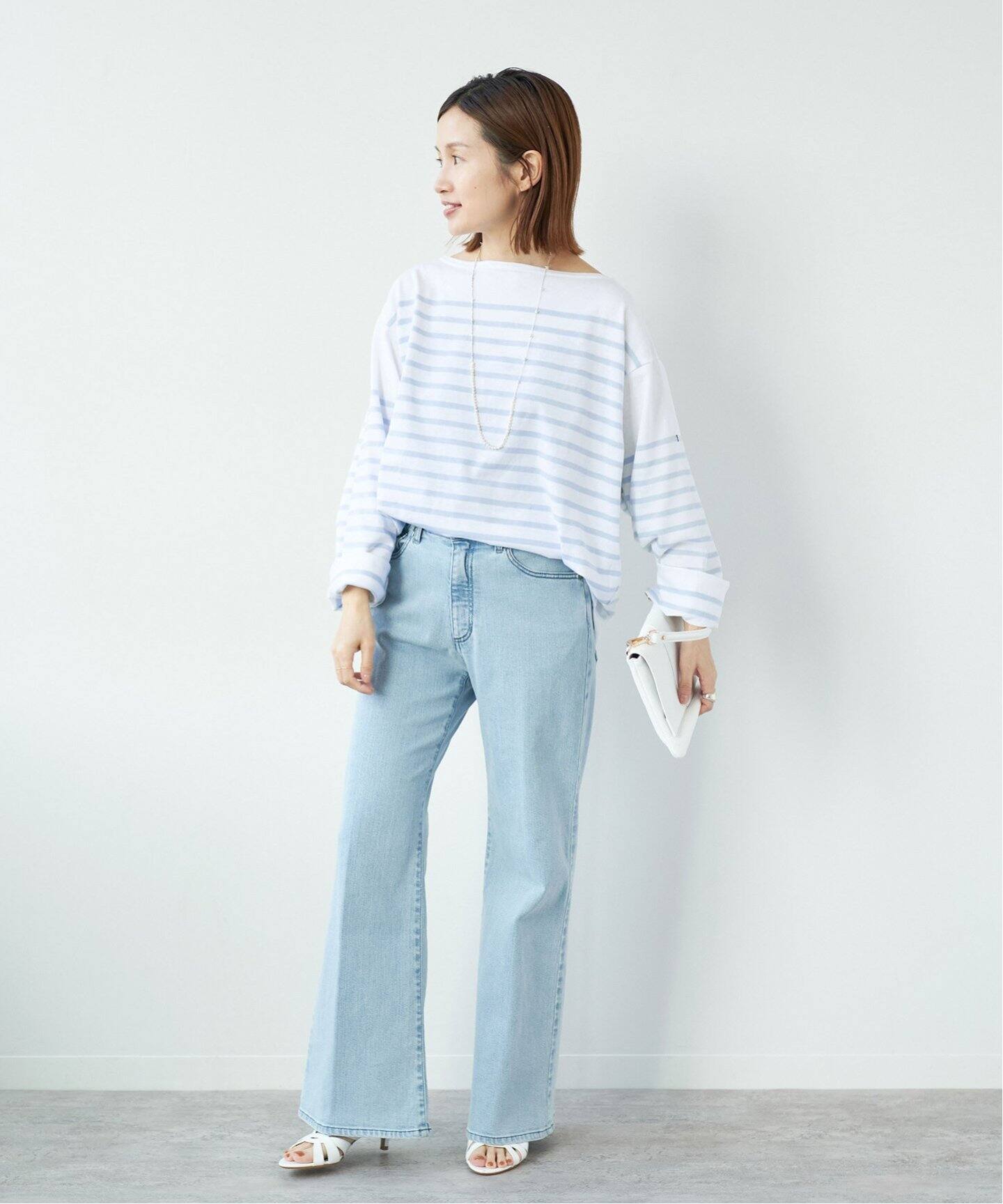 OUTIL/ウティ】別注 TORICOT AAST ボーダーカットソー（Tシャツ 