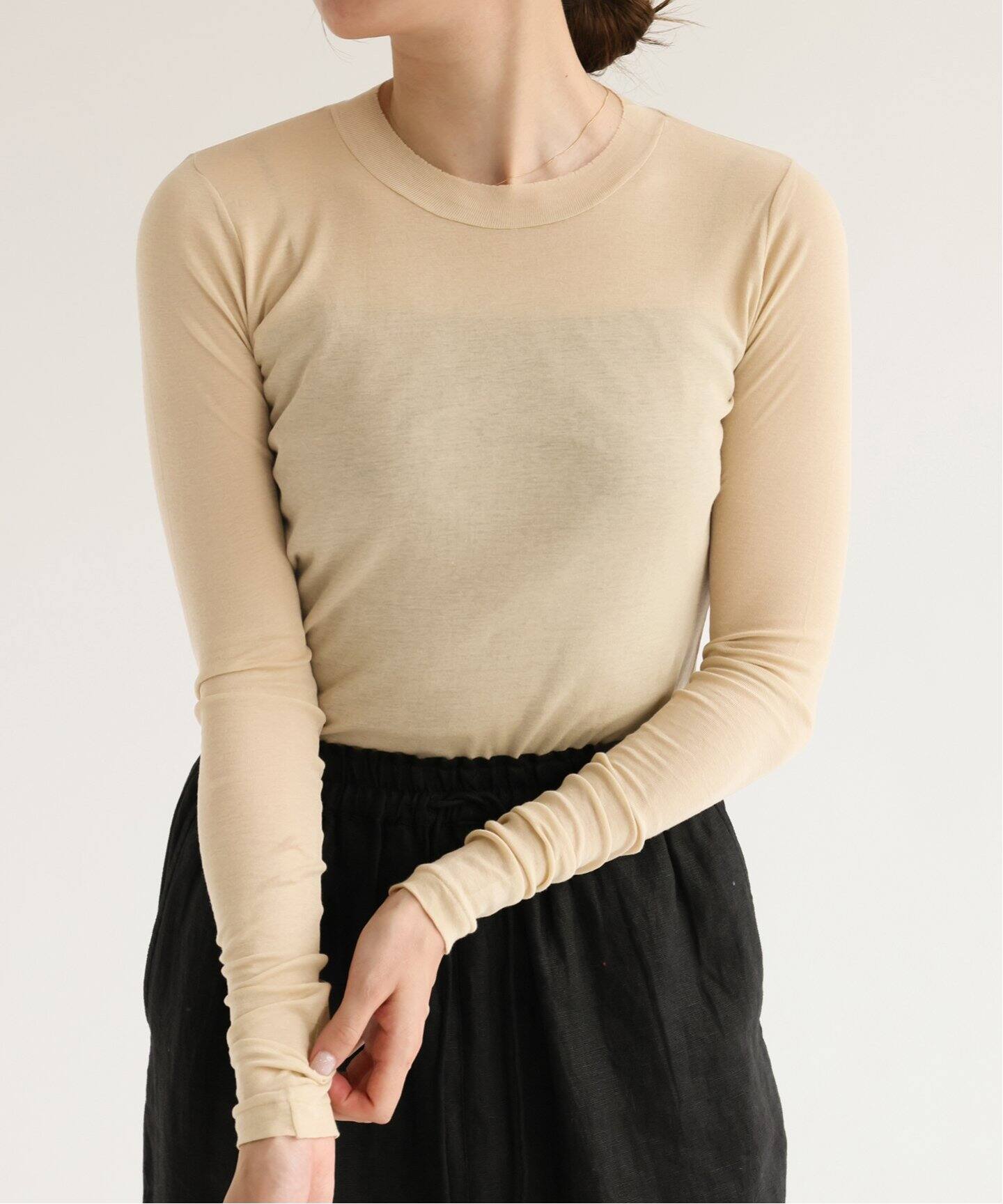 AURALEE/オーラリー】GIZA SUPER HIGH GAUGE L/S TEE / ロング 