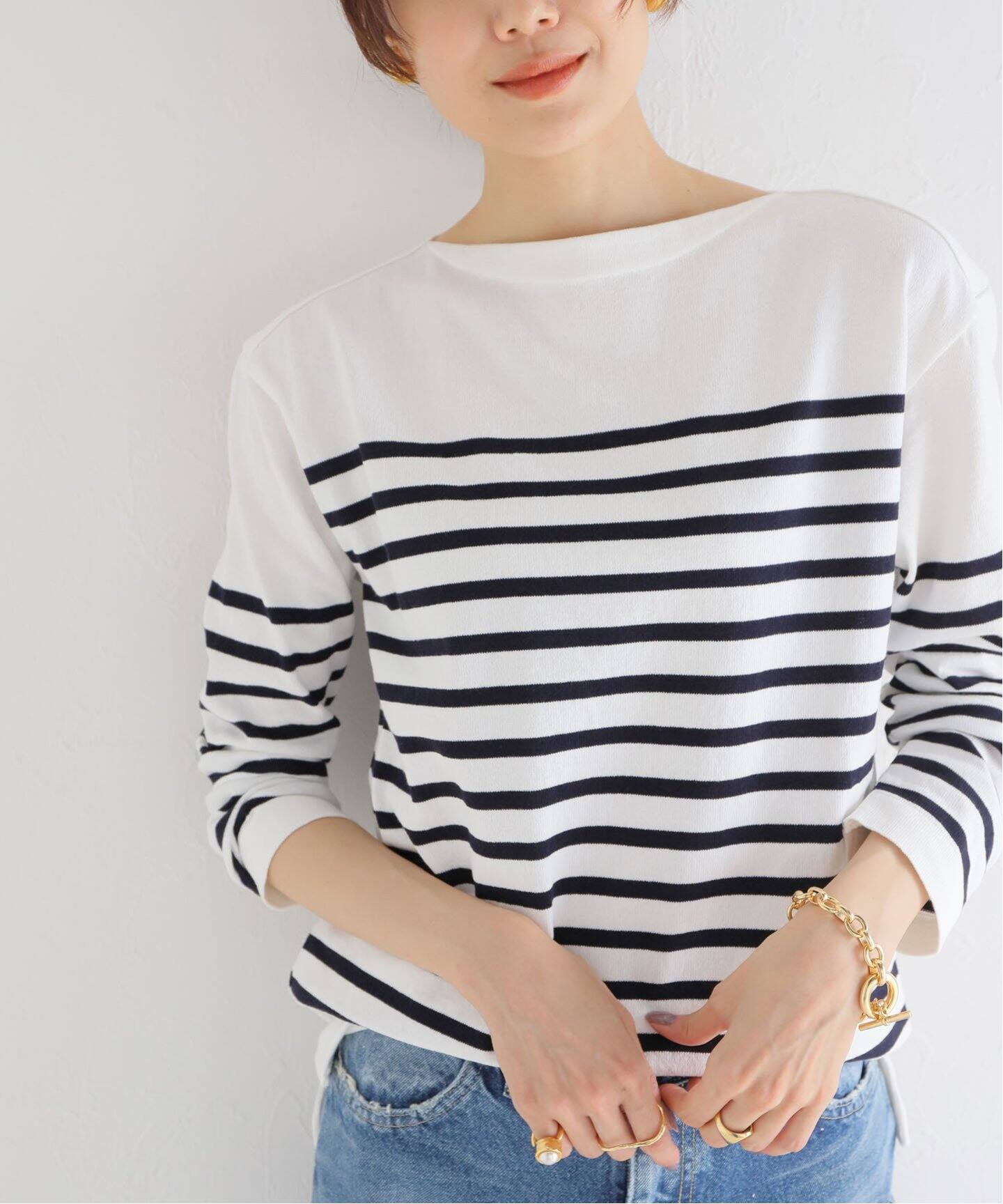 MADISONBLUE/マディソンブルー】BORDER BOAT NECK PO（Tシャツ 