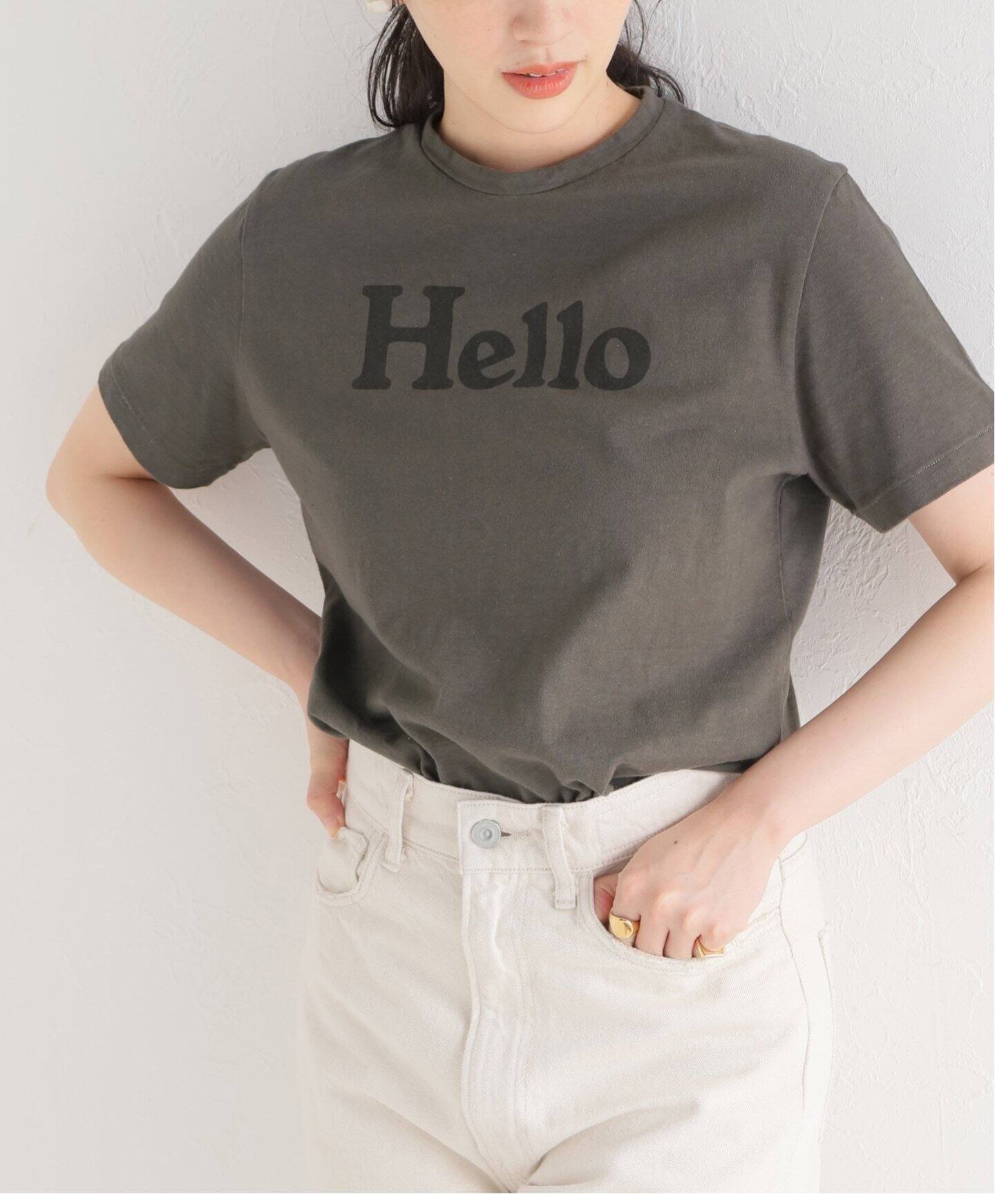 MADISONBLUE/マディソンブルー】HELLO CREW NECK TEE（Tシャツ  