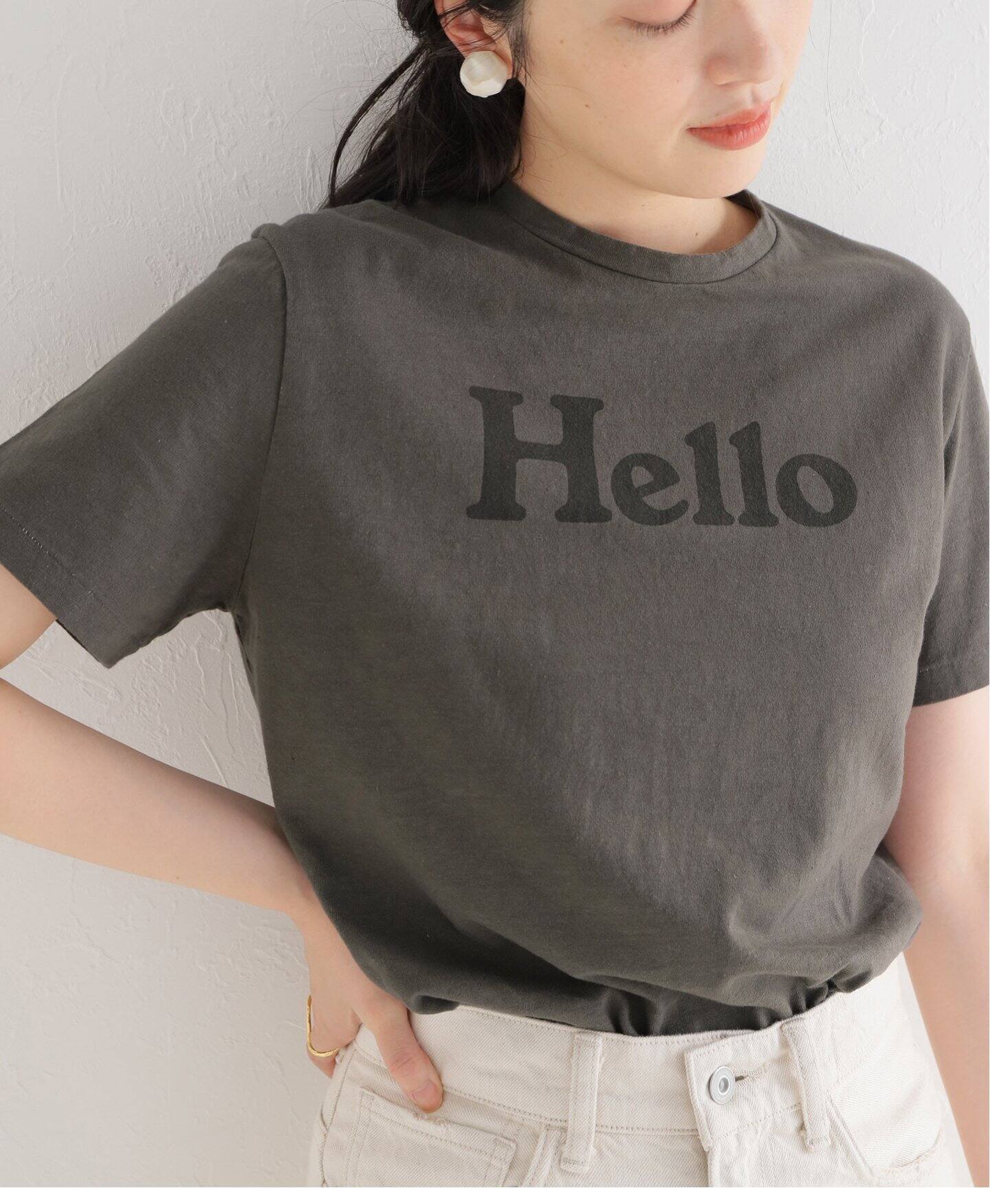 MADISONBLUE/マディソンブルー】HELLO CREW NECK TEE（Tシャツ  