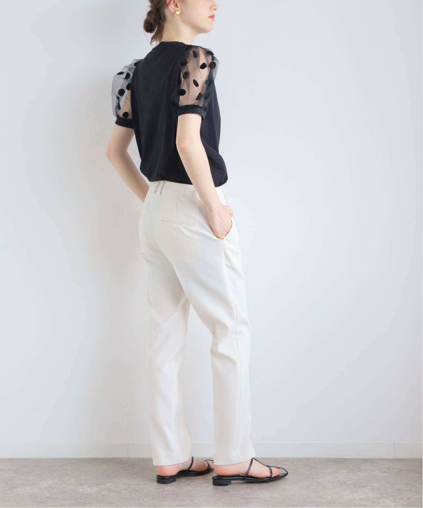 NINA RICCI/ニナ リッチ】JERSEY T-SHIRT WITH POLKA-DOTトップス（T  