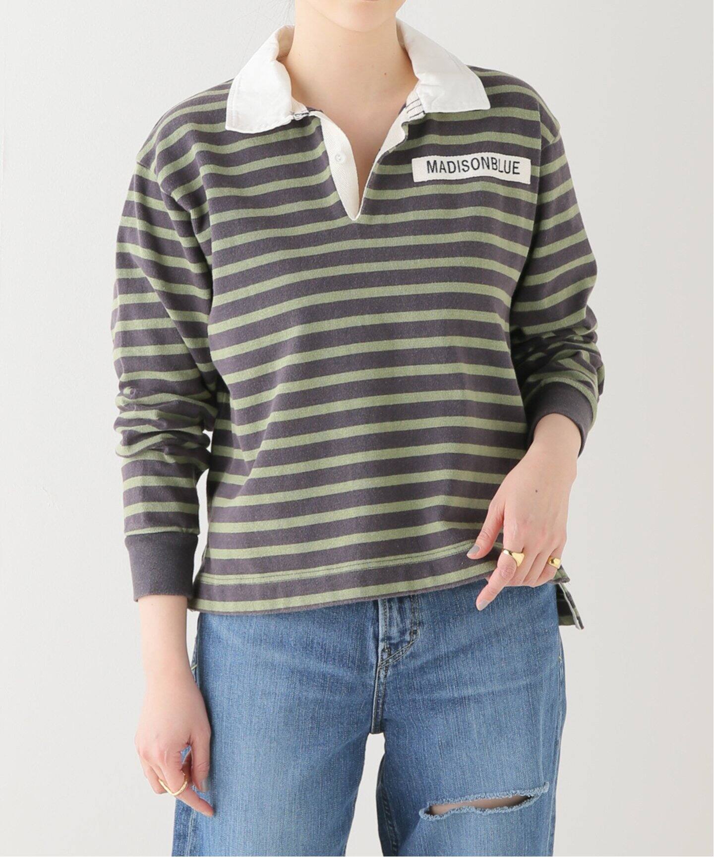 MADISONBLUE/マディソンブルー】 RUGBY SH BORDER OZW（Tシャツ 
