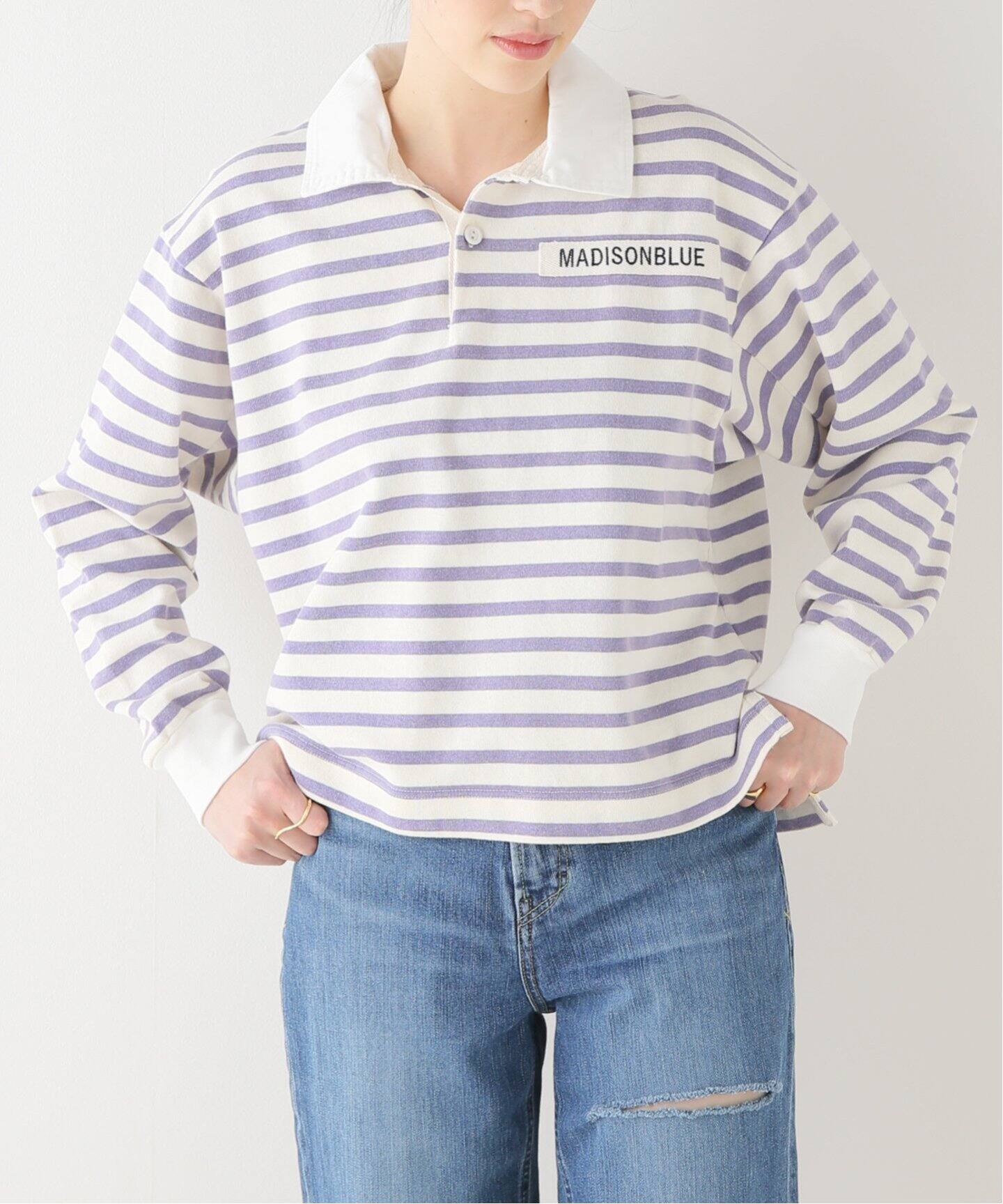 MADISONBLUE/マディソンブルー】 RUGBY SH BORDER OZW（Tシャツ 