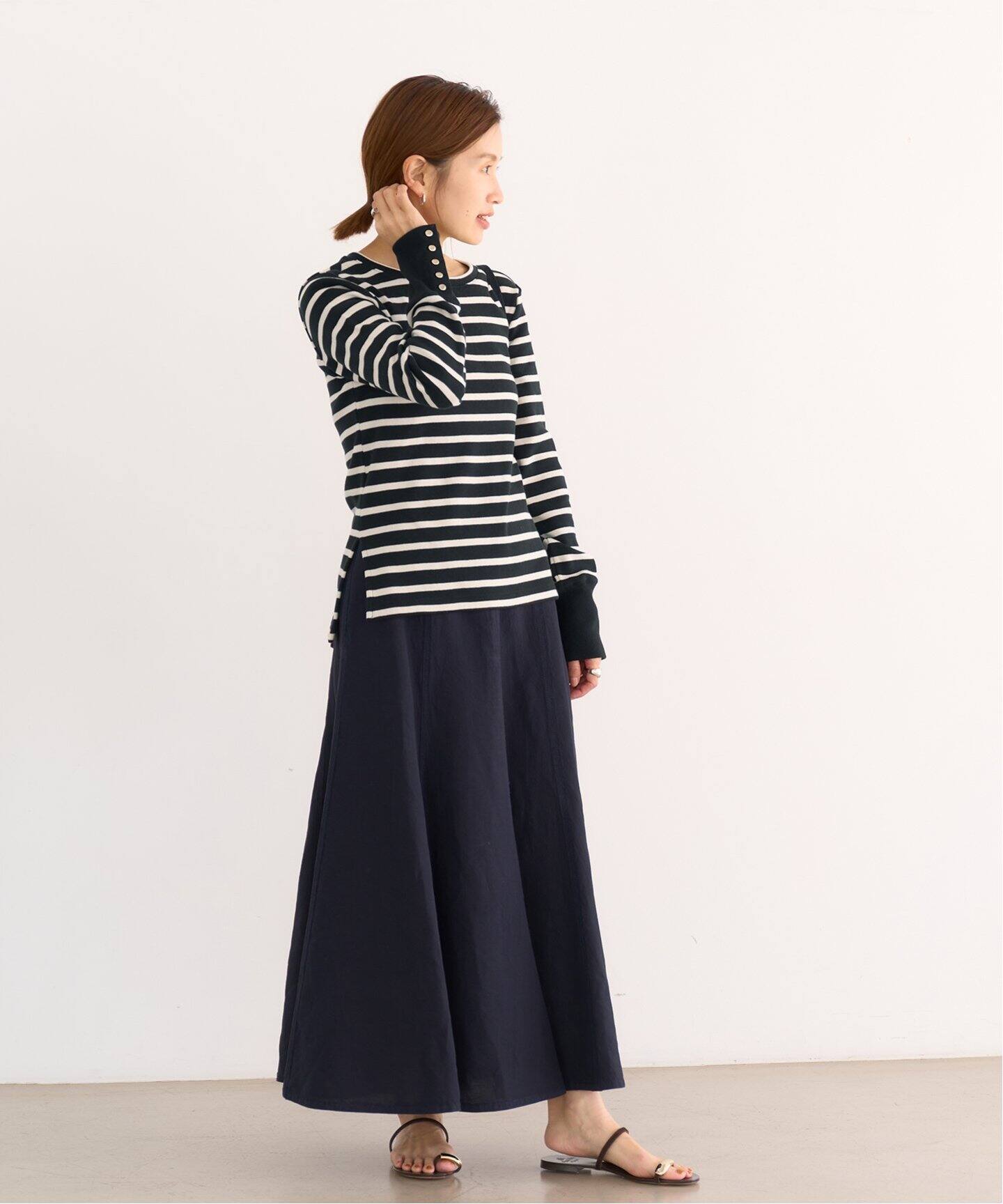 TRADITIONAL WEATHERWEAR】バックボタンクルーネックプルオーバー（T  