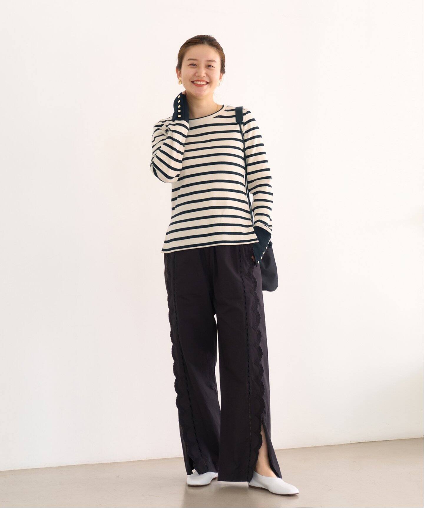 TRADITIONAL WEATHERWEAR】バックボタンクルーネックプルオーバー（T  