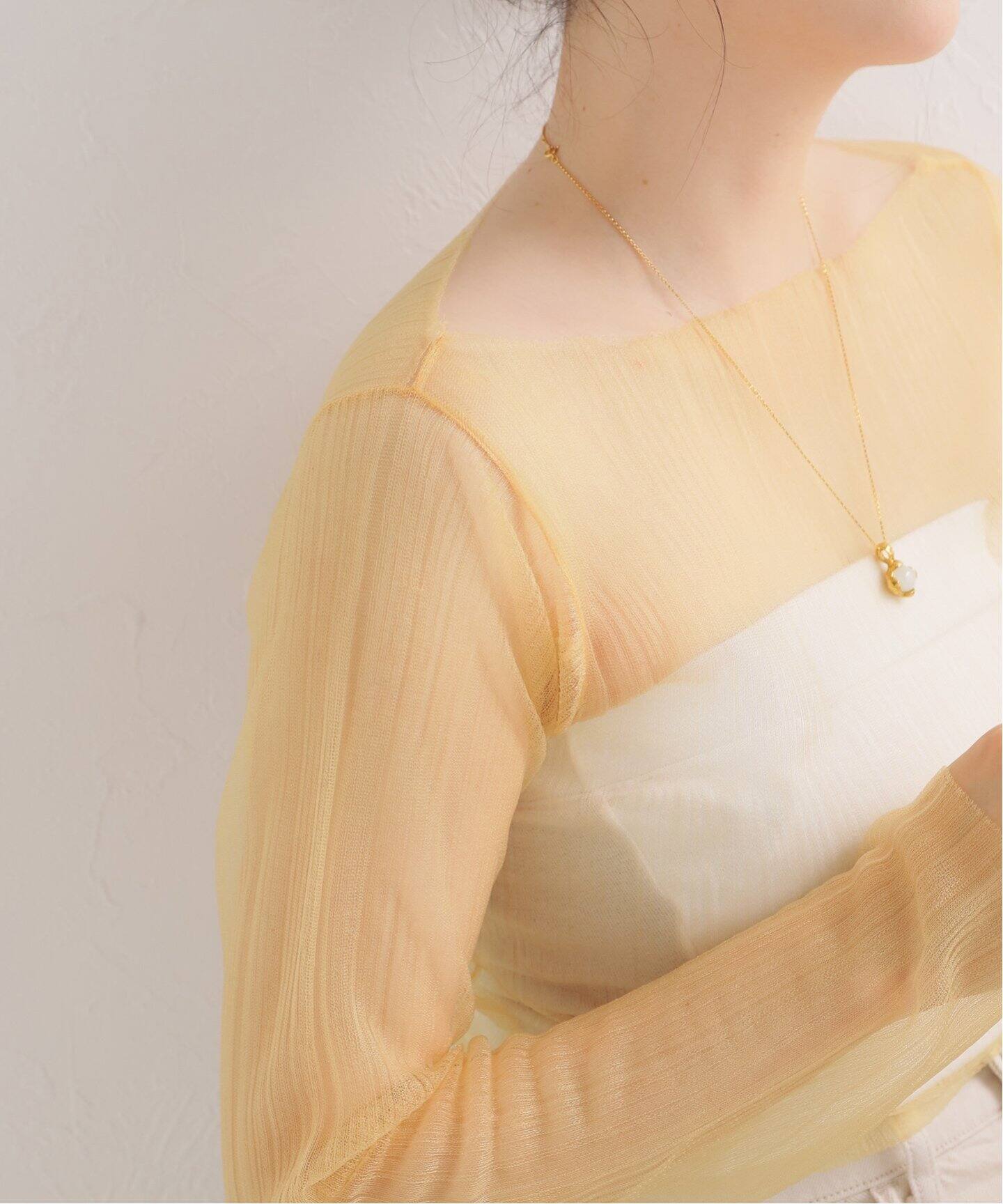 JANE SMITH/ジェーンスミス】SHEER BOAT NECK トップス（Tシャツ 