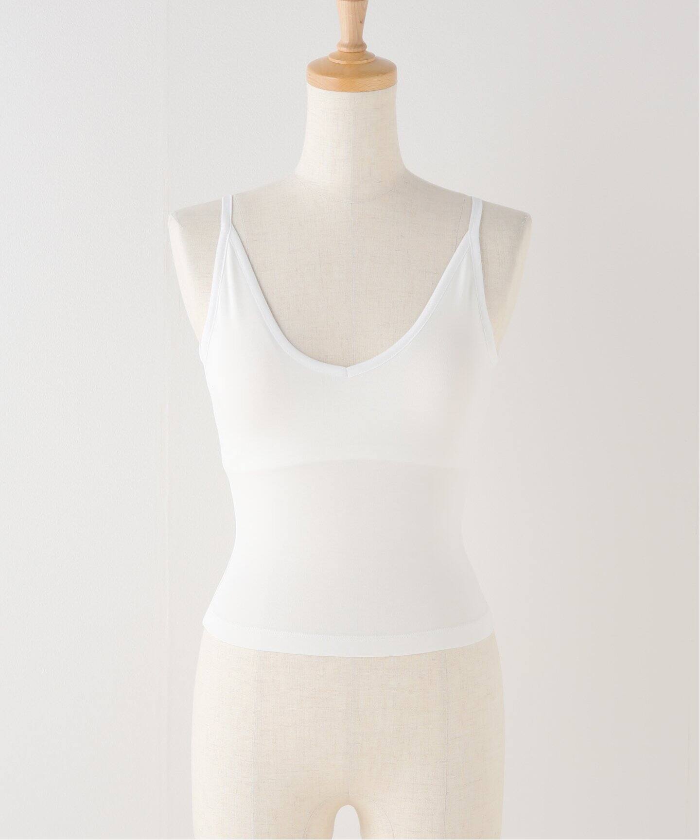 determ/デターム】COLLAGEN CAMI WITH CUPS / キャミソール（カップ 