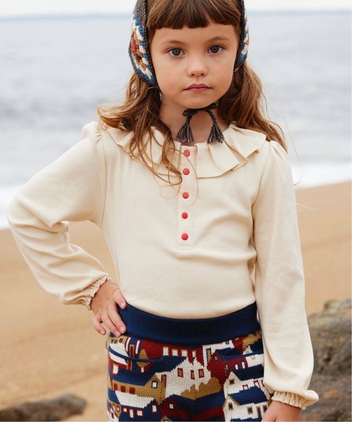 Misha&Puff/ミーシャアンドパフ】Pleated Collar Top kids（キッズ 