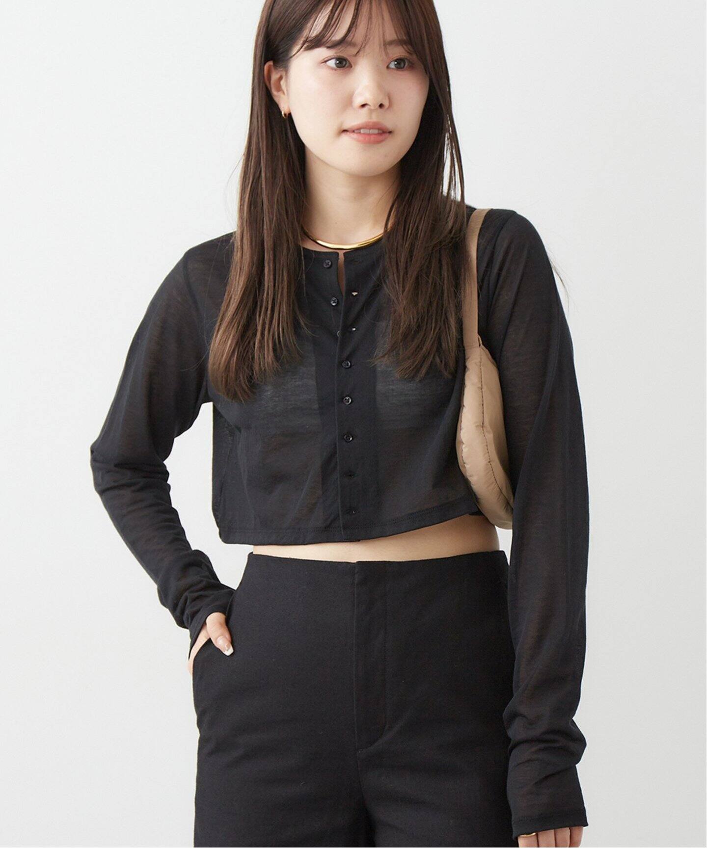 JANE SMITH/ジェーンスミス】 SHEER SHORT カーディガン（カーディガン  