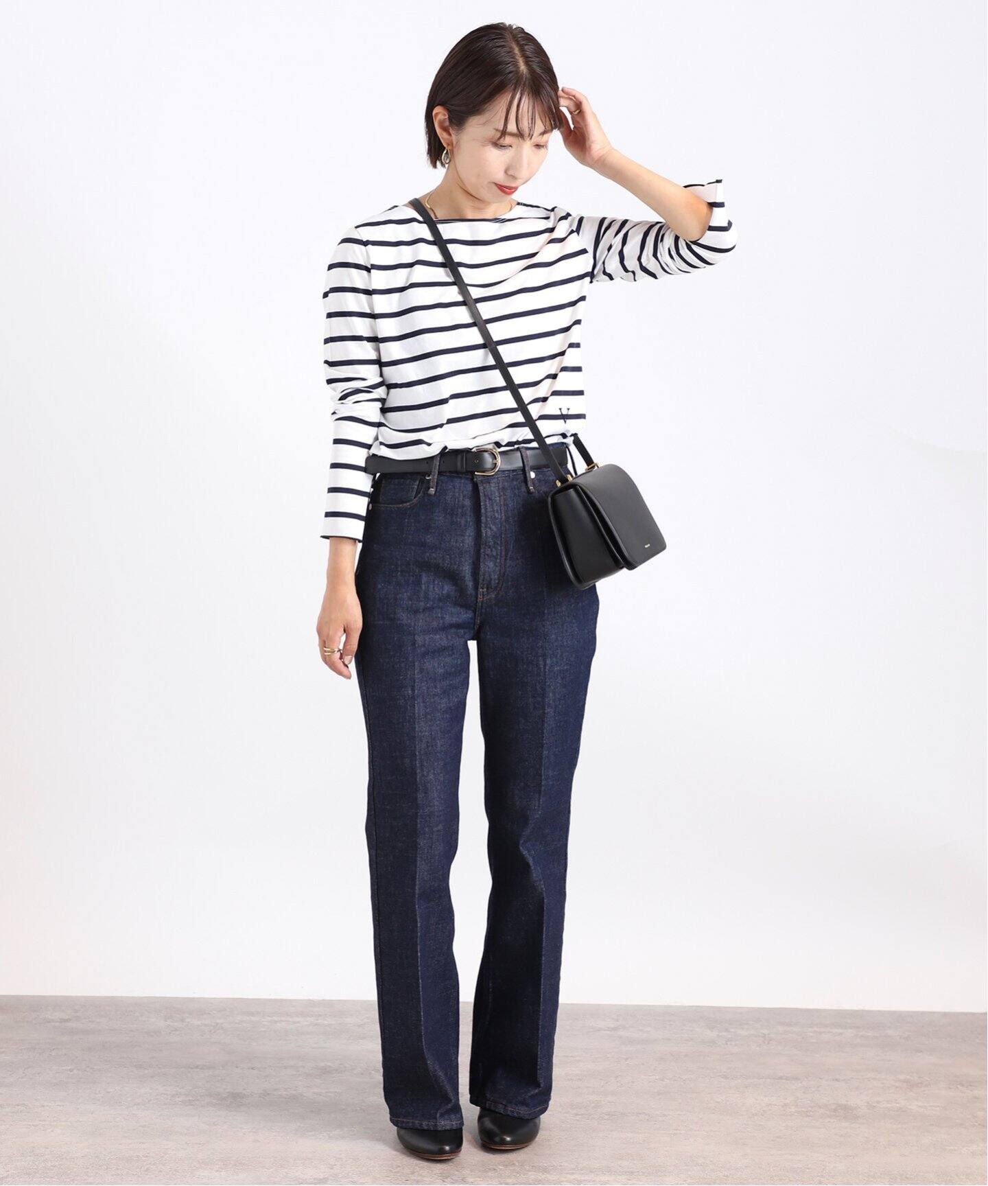 コットン ボーダー ボートネック プルオーバー（Tシャツ／カットソー 